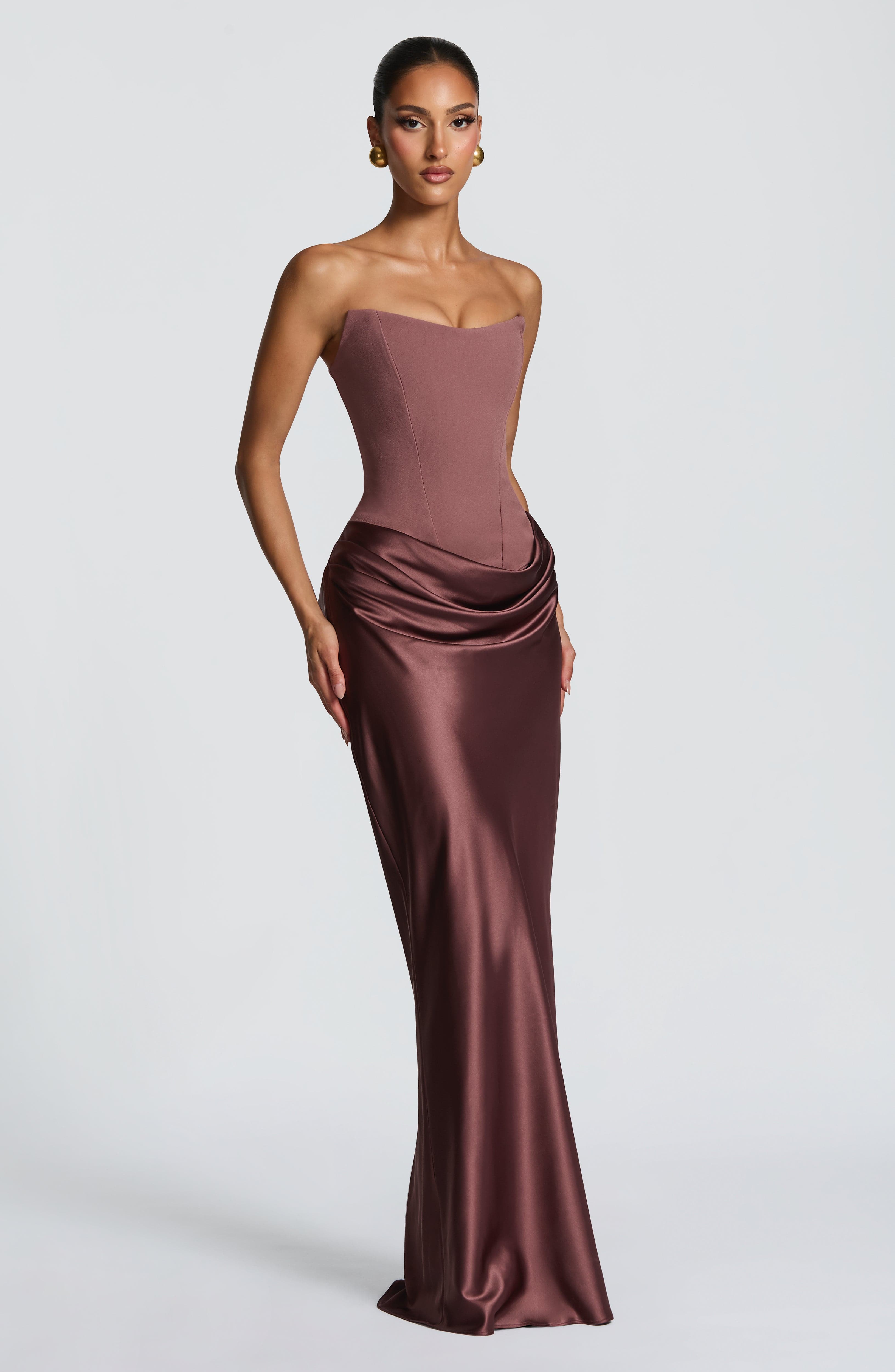 minilena Maggie Maxi Dress Dusty Rose