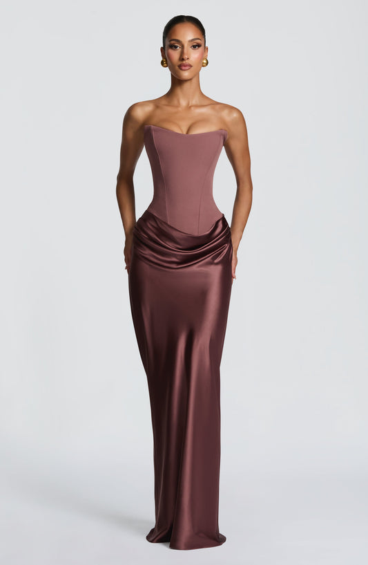 minilena Maggie Maxi Dress Dusty Rose