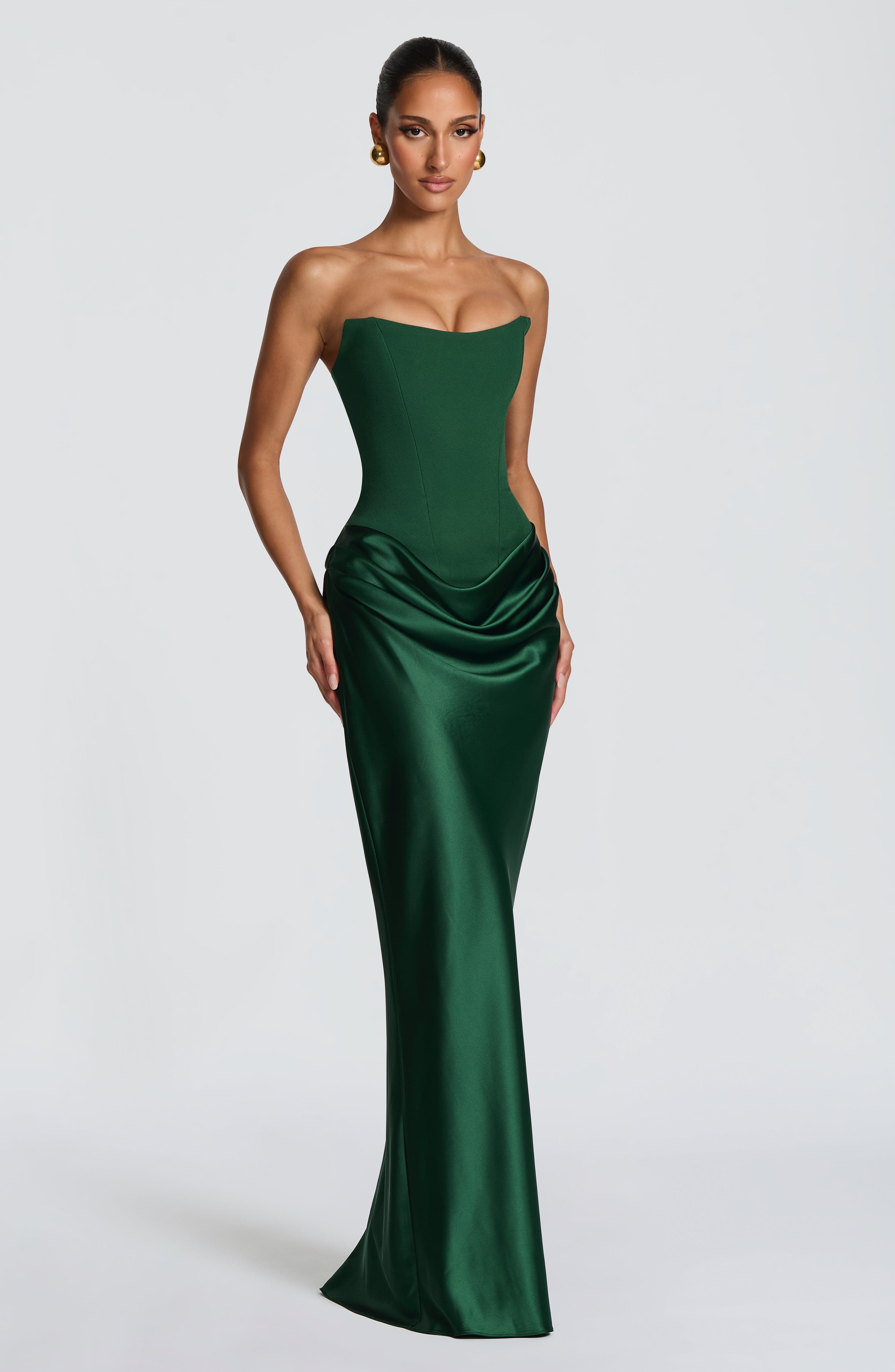minilena Maggie Maxi Dress Emerald