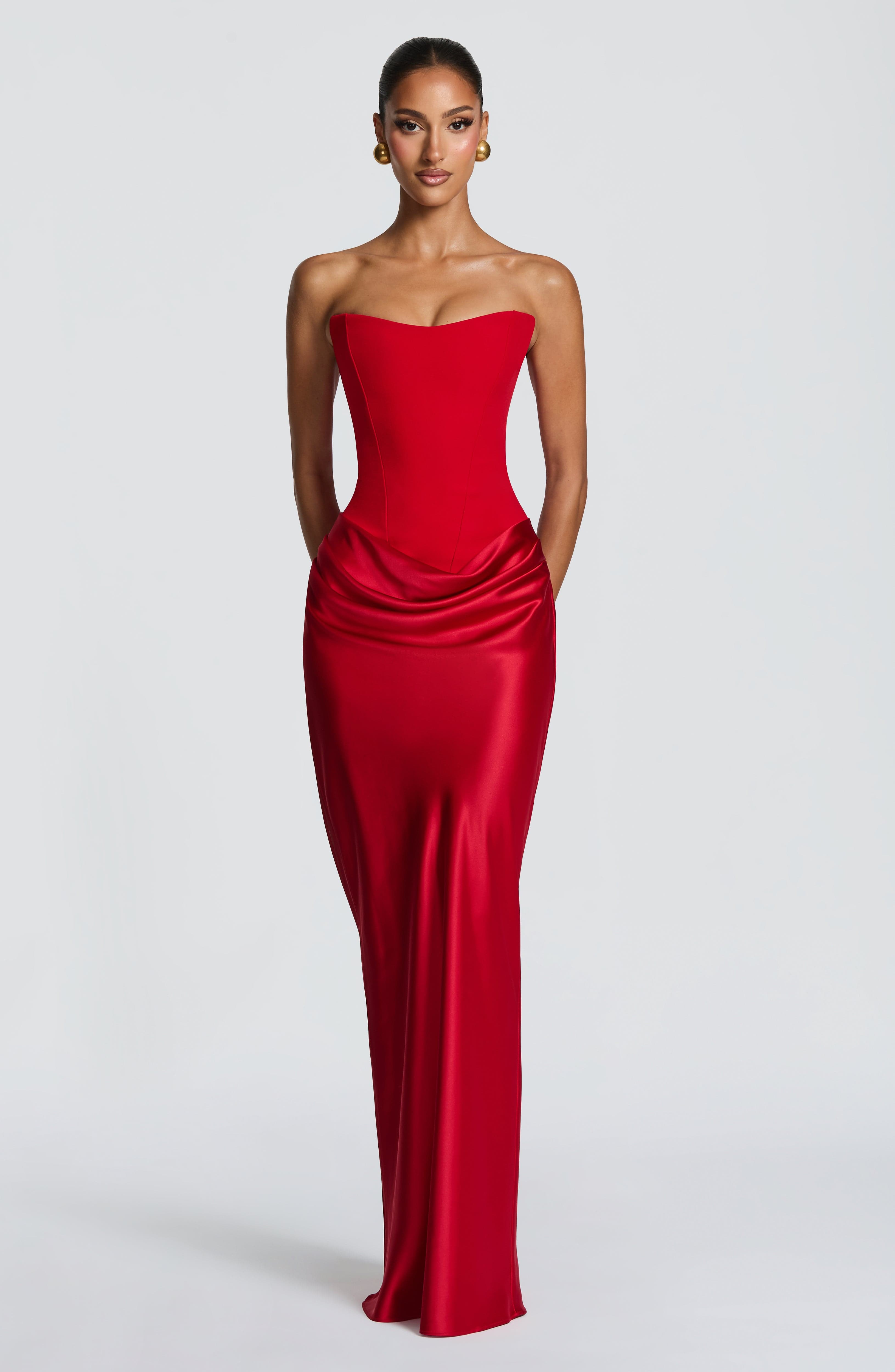 minilena Maggie Maxi Dress Red