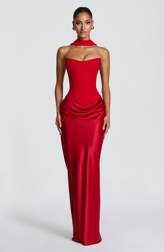 minilena Maggie Maxi Dress Red