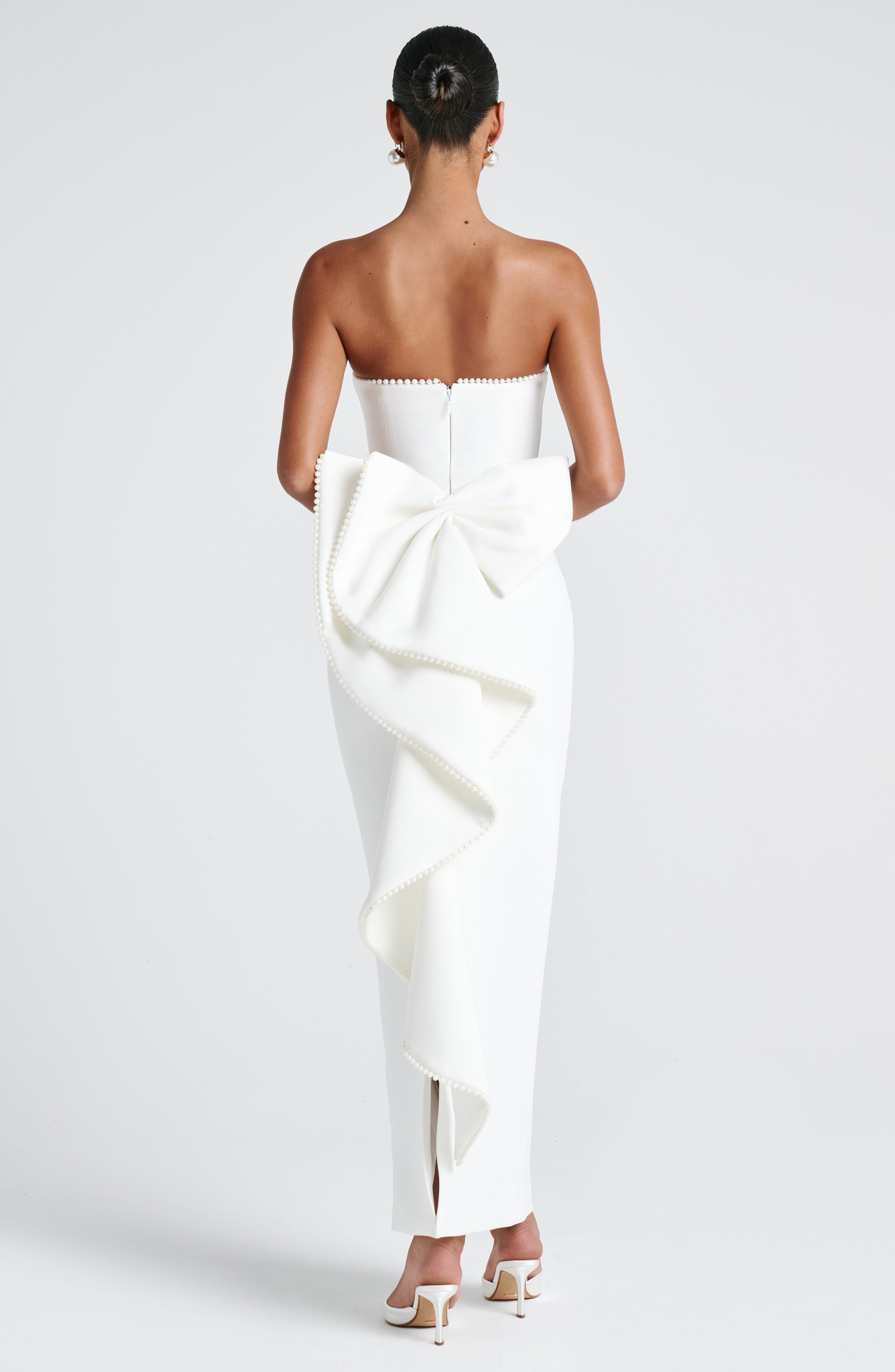 minilena Magnolia Maxi Dress Ivory