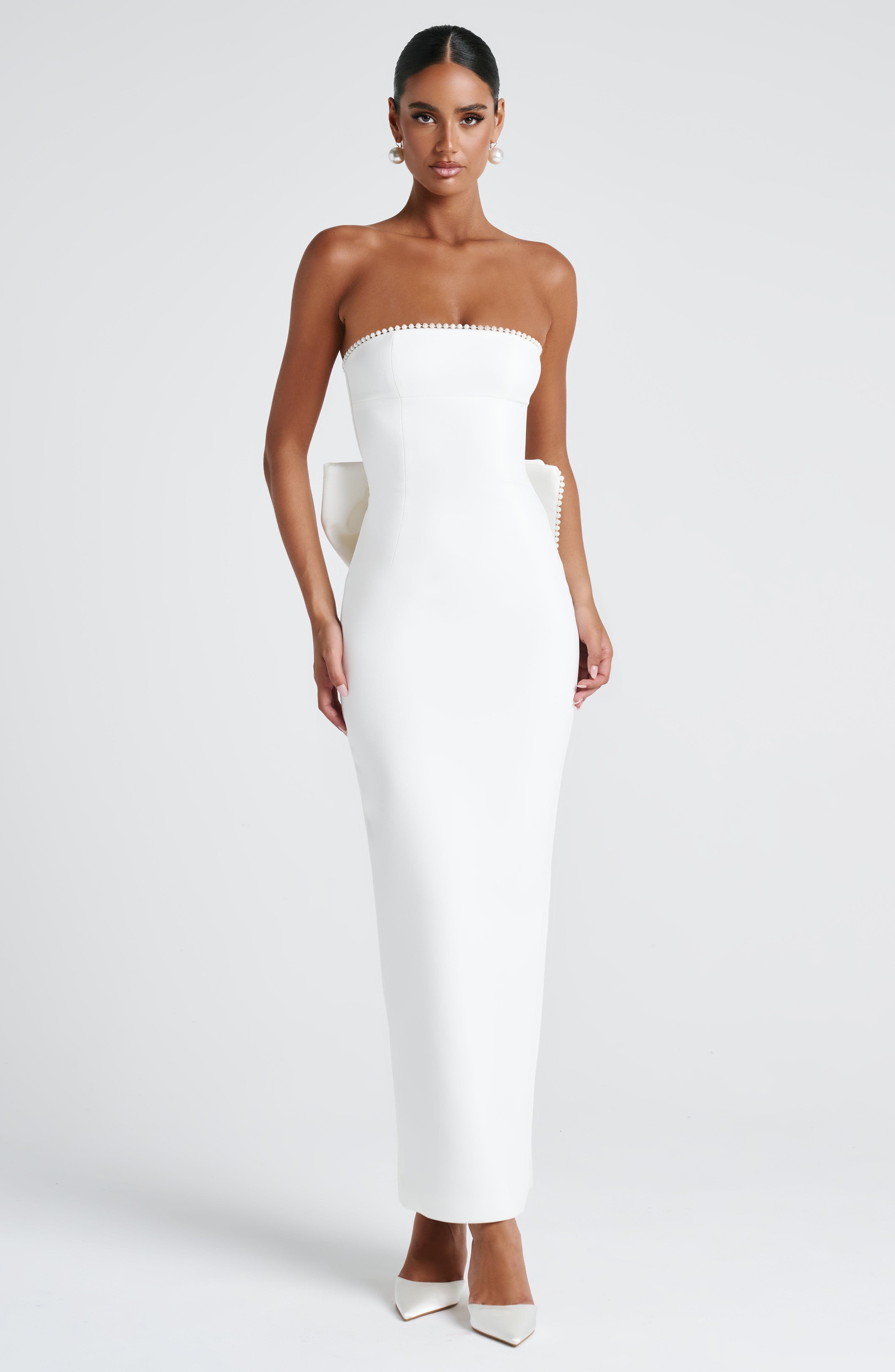 minilena Magnolia Maxi Dress Ivory