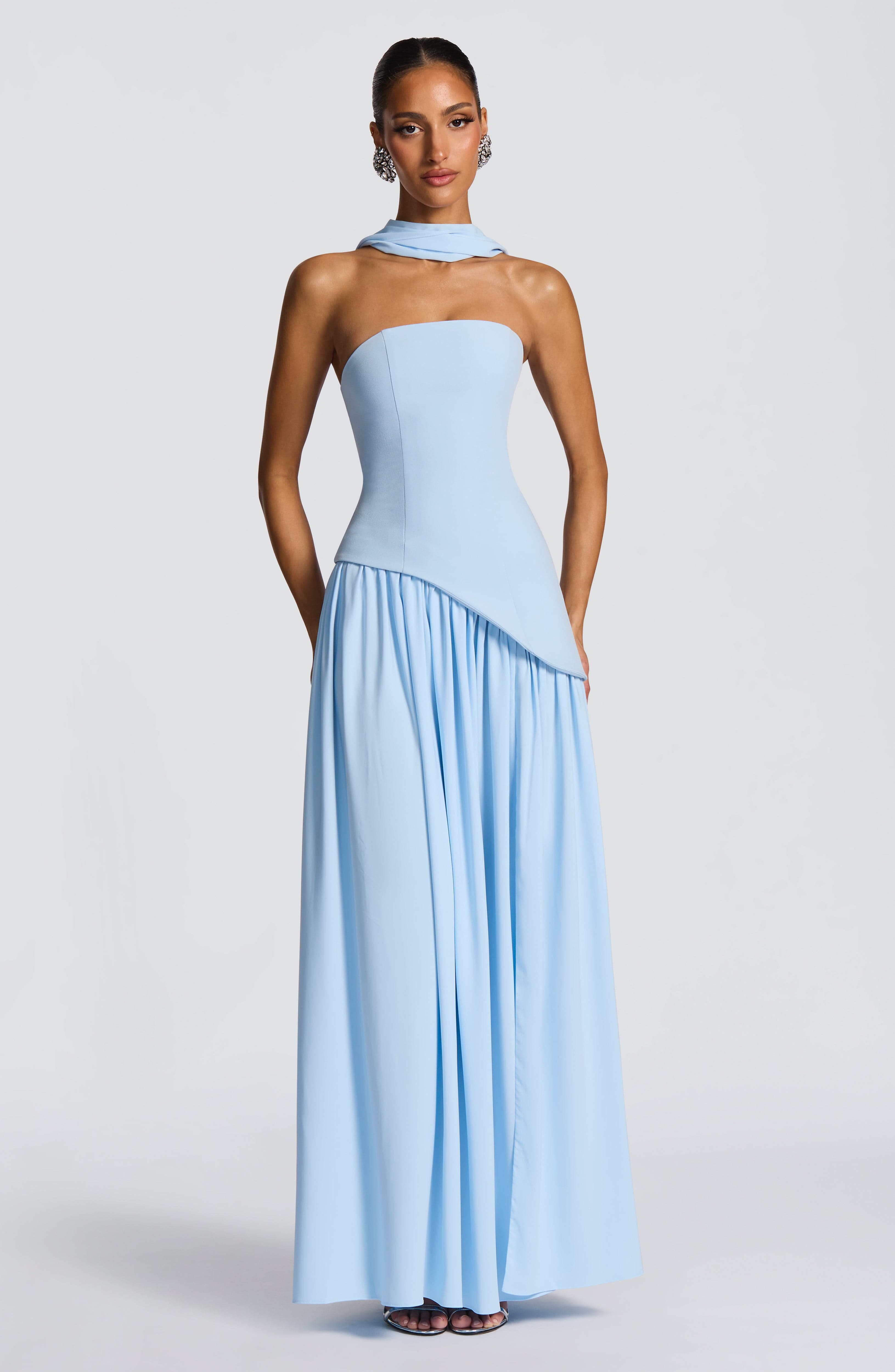 minilena Maliyah Maxi Dress Baby Blue