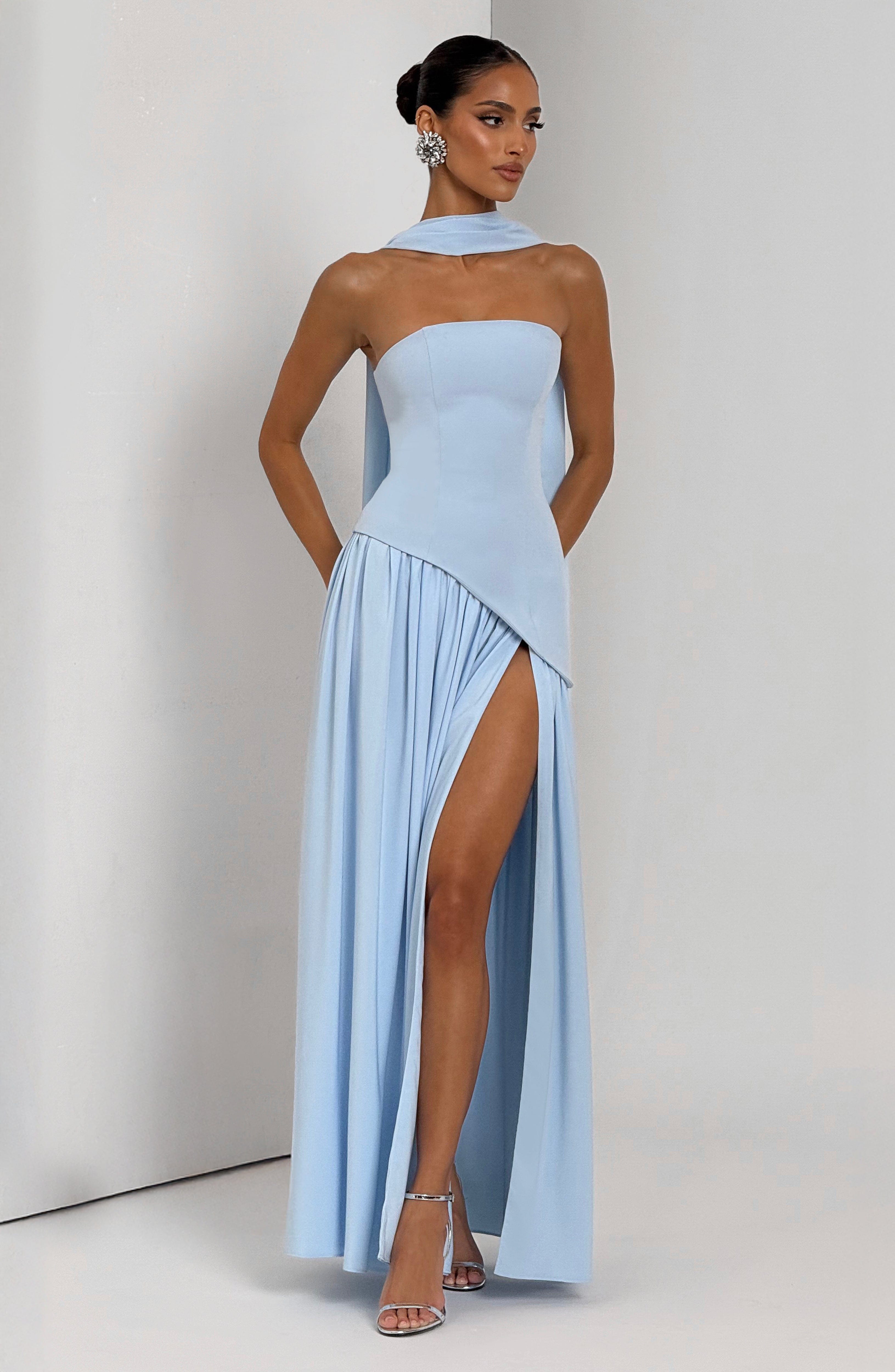 minilena Maliyah Maxi Dress Baby Blue