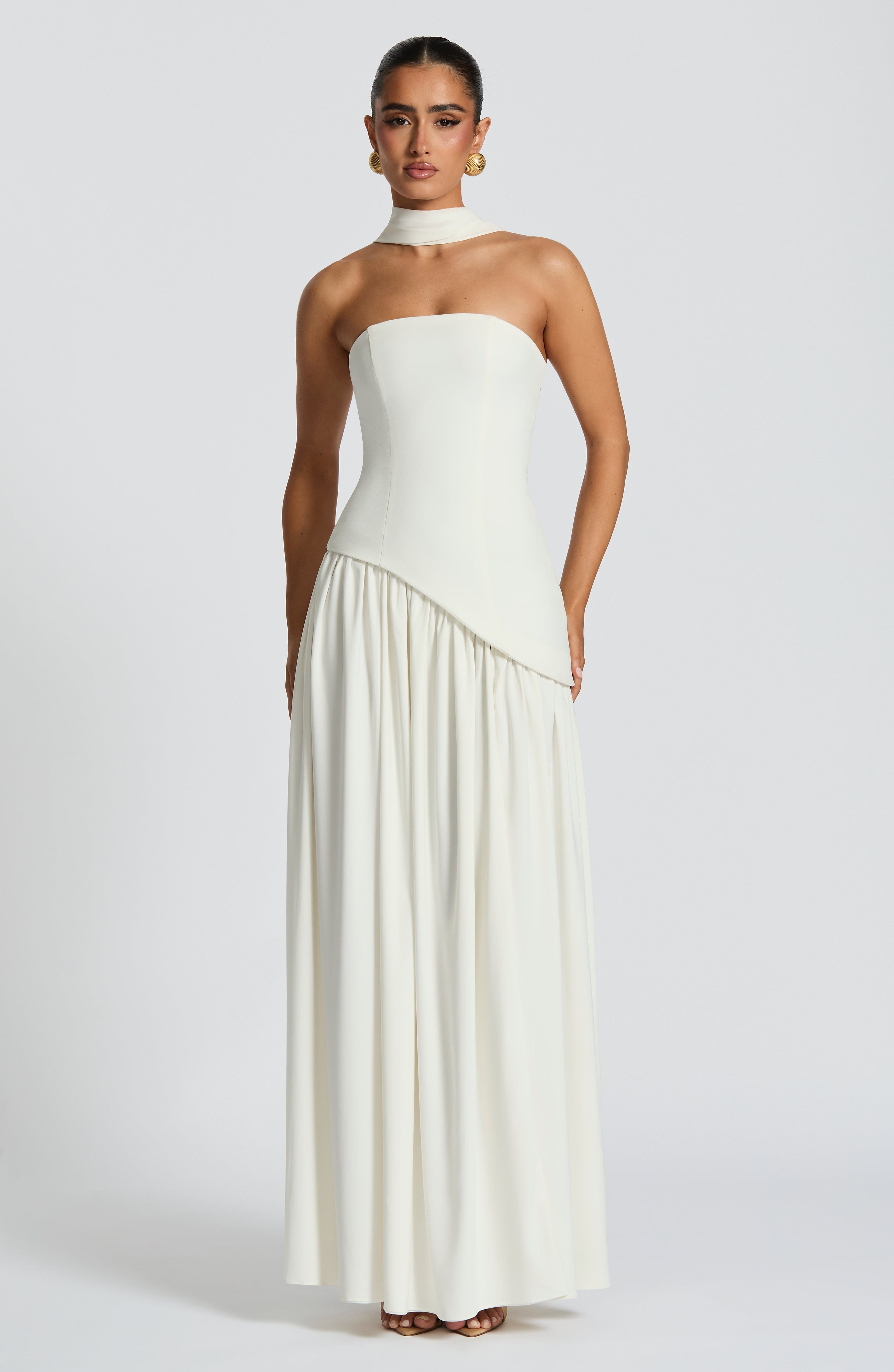 minilena Maliyah Maxi Dress Ivory