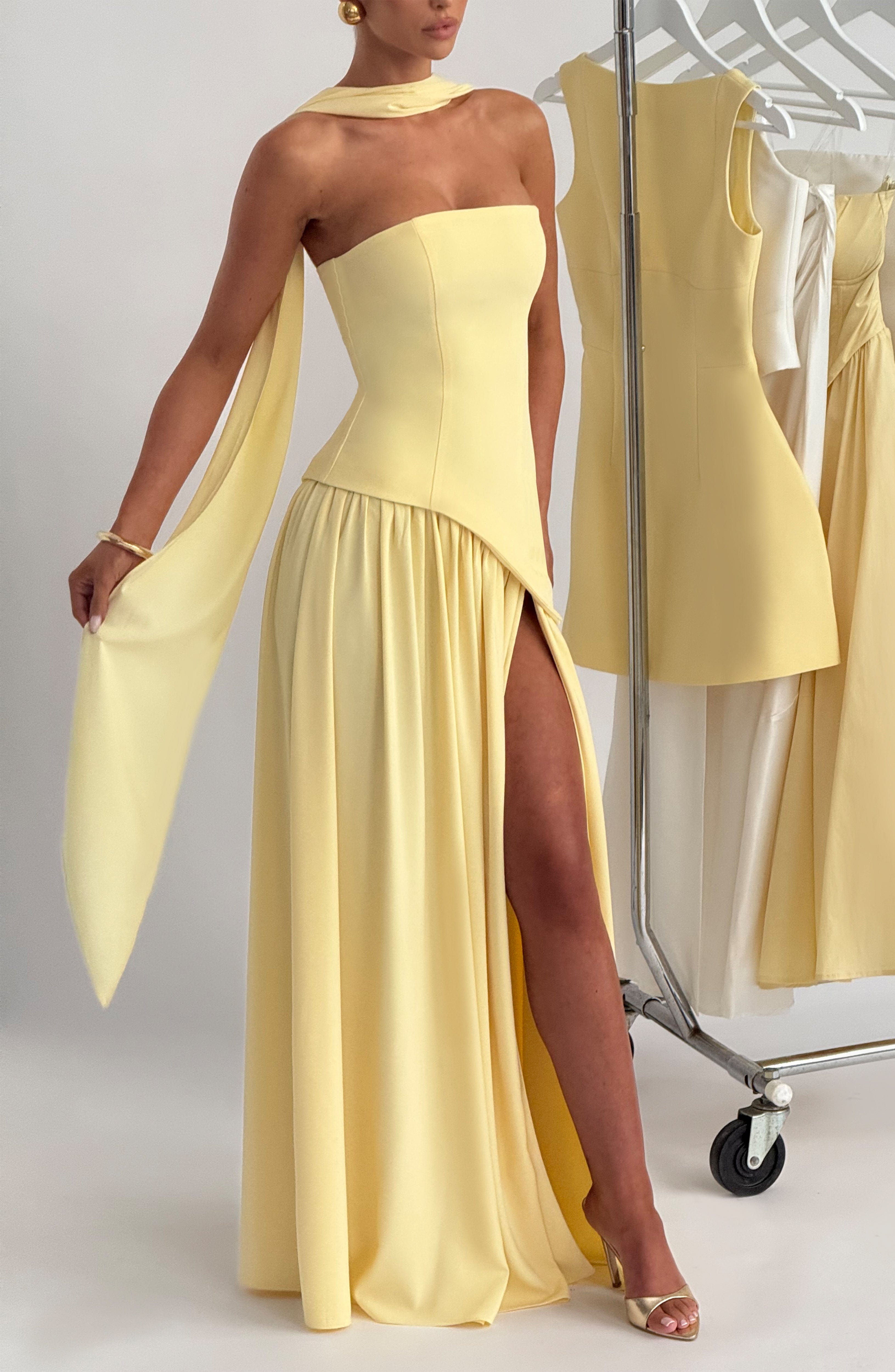 minilena Maliyah Maxi Dress Lemon