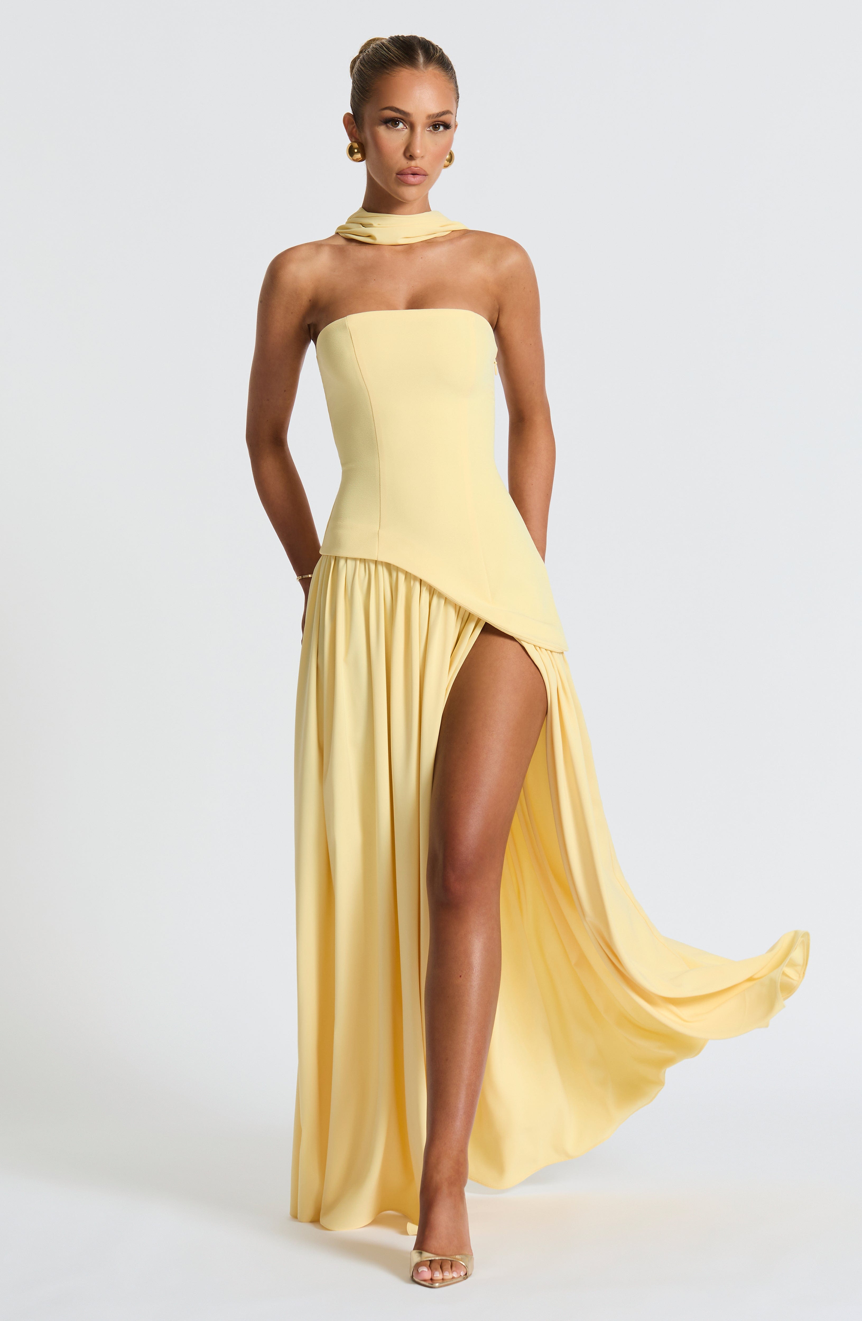 minilena Maliyah Maxi Dress Lemon