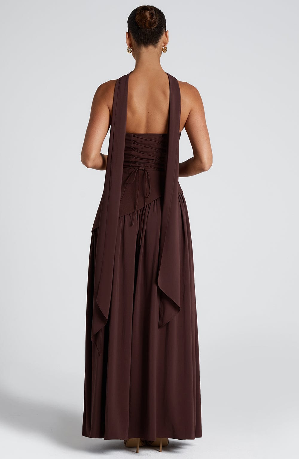 minilena Maliyah Maxi Dress Plum Brown
