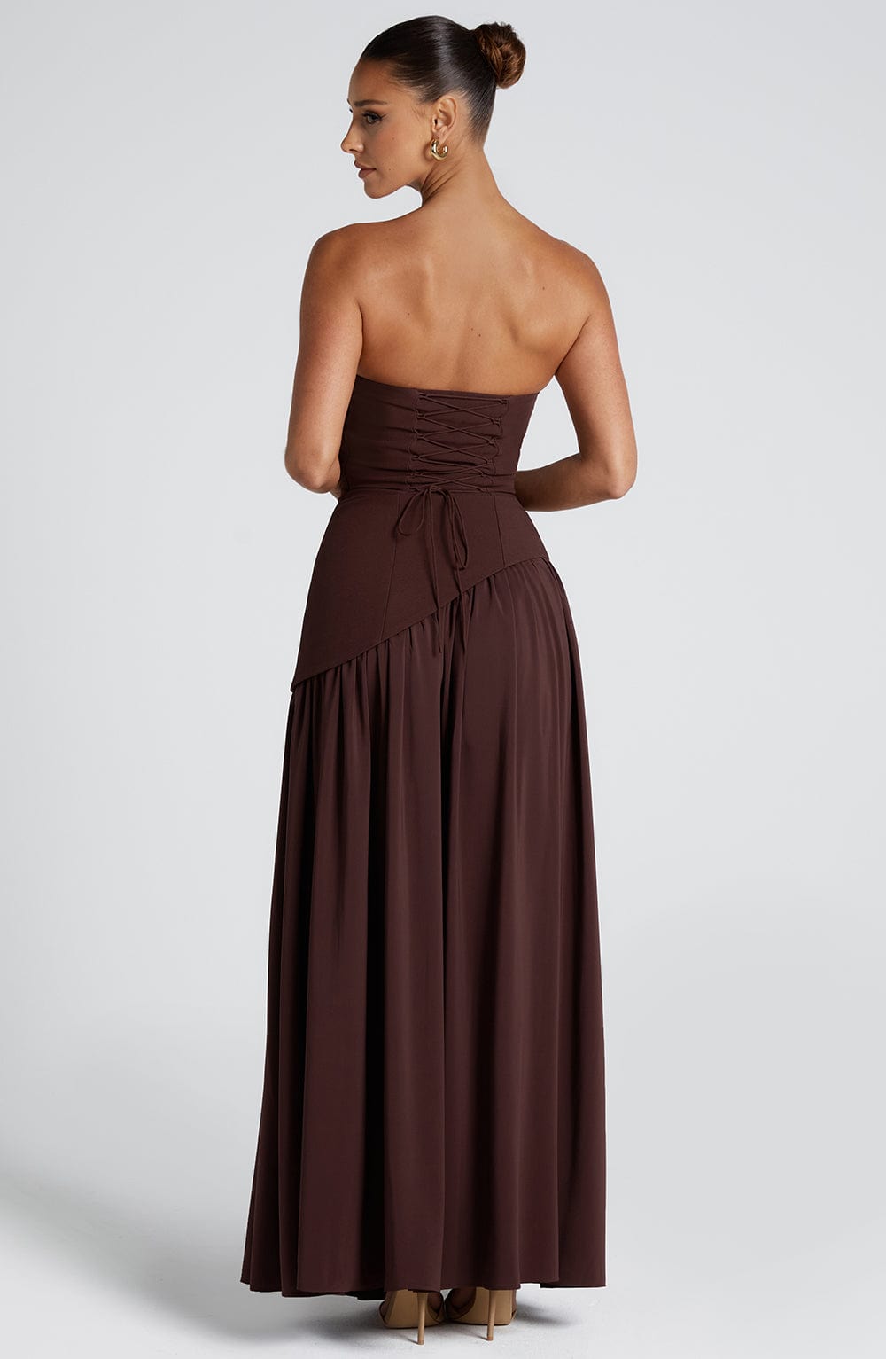 minilena Maliyah Maxi Dress Plum Brown