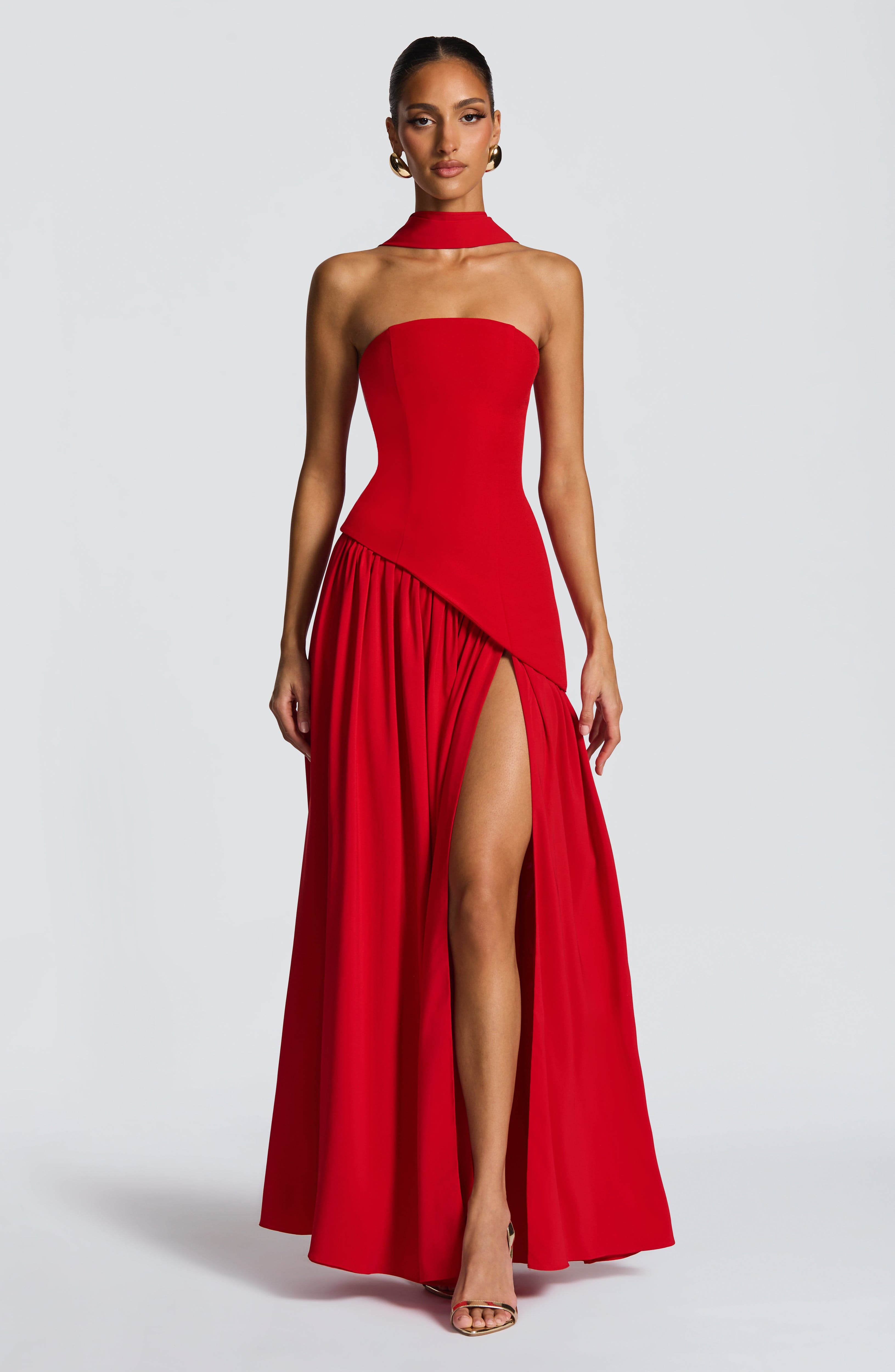 minilena Maliyah Maxi Dress Red