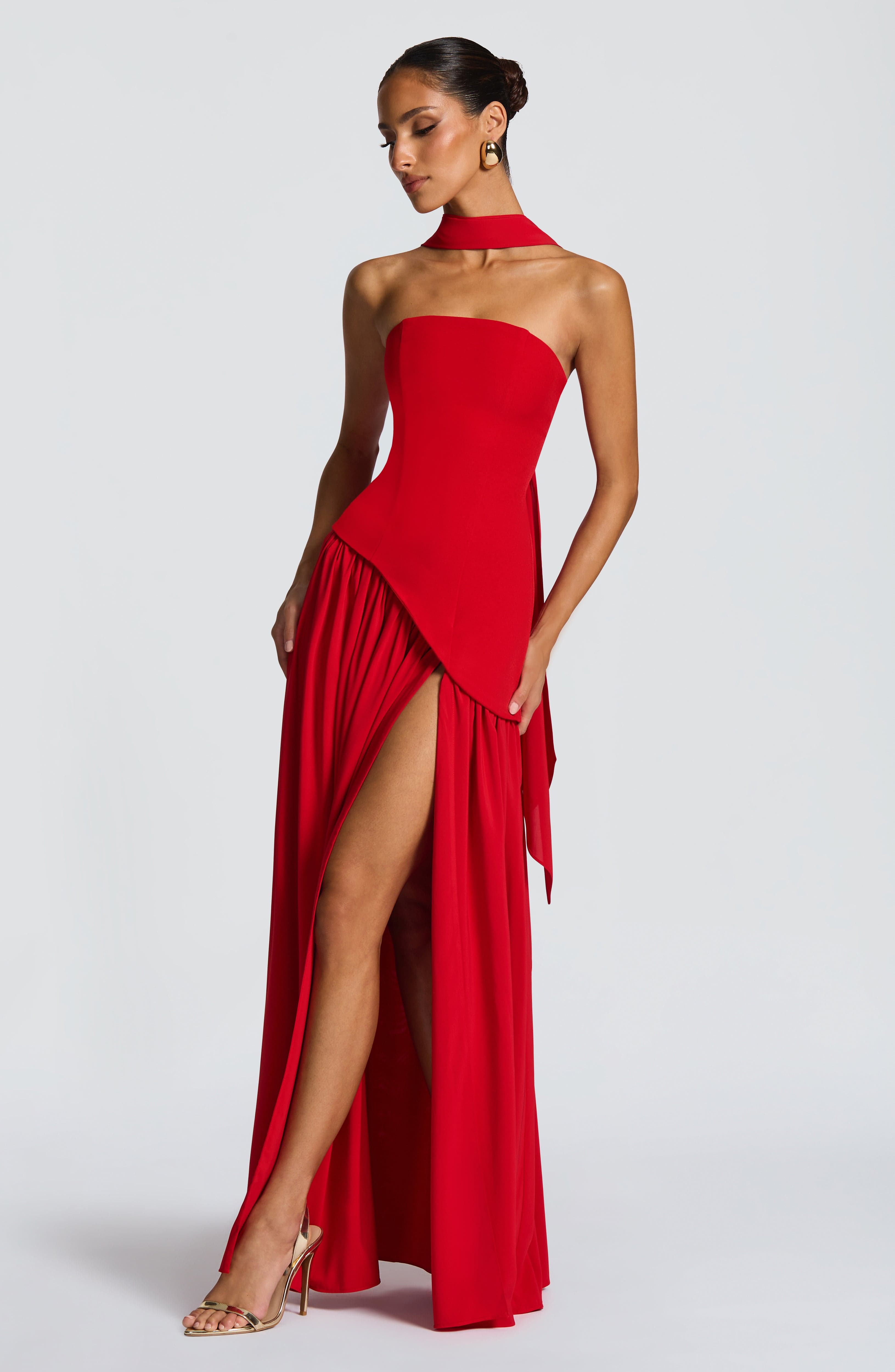 minilena Maliyah Maxi Dress Red