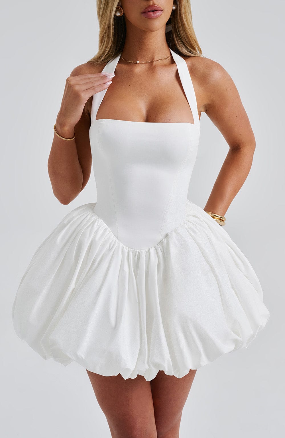 minilena Maricia Mini Dress Ivory