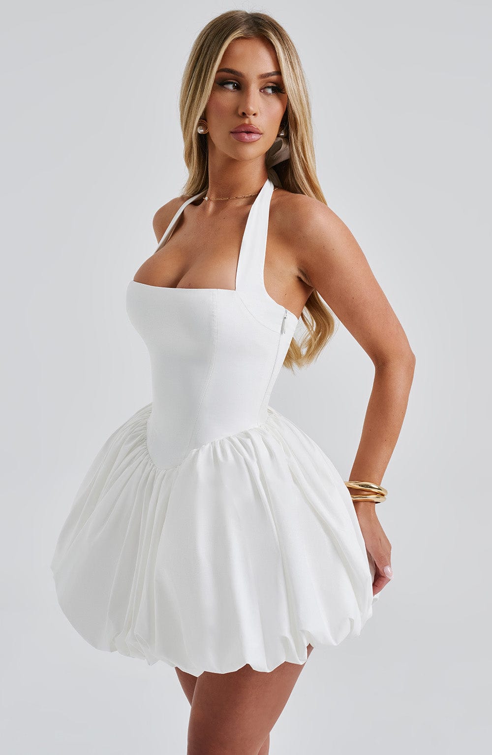 minilena Maricia Mini Dress Ivory