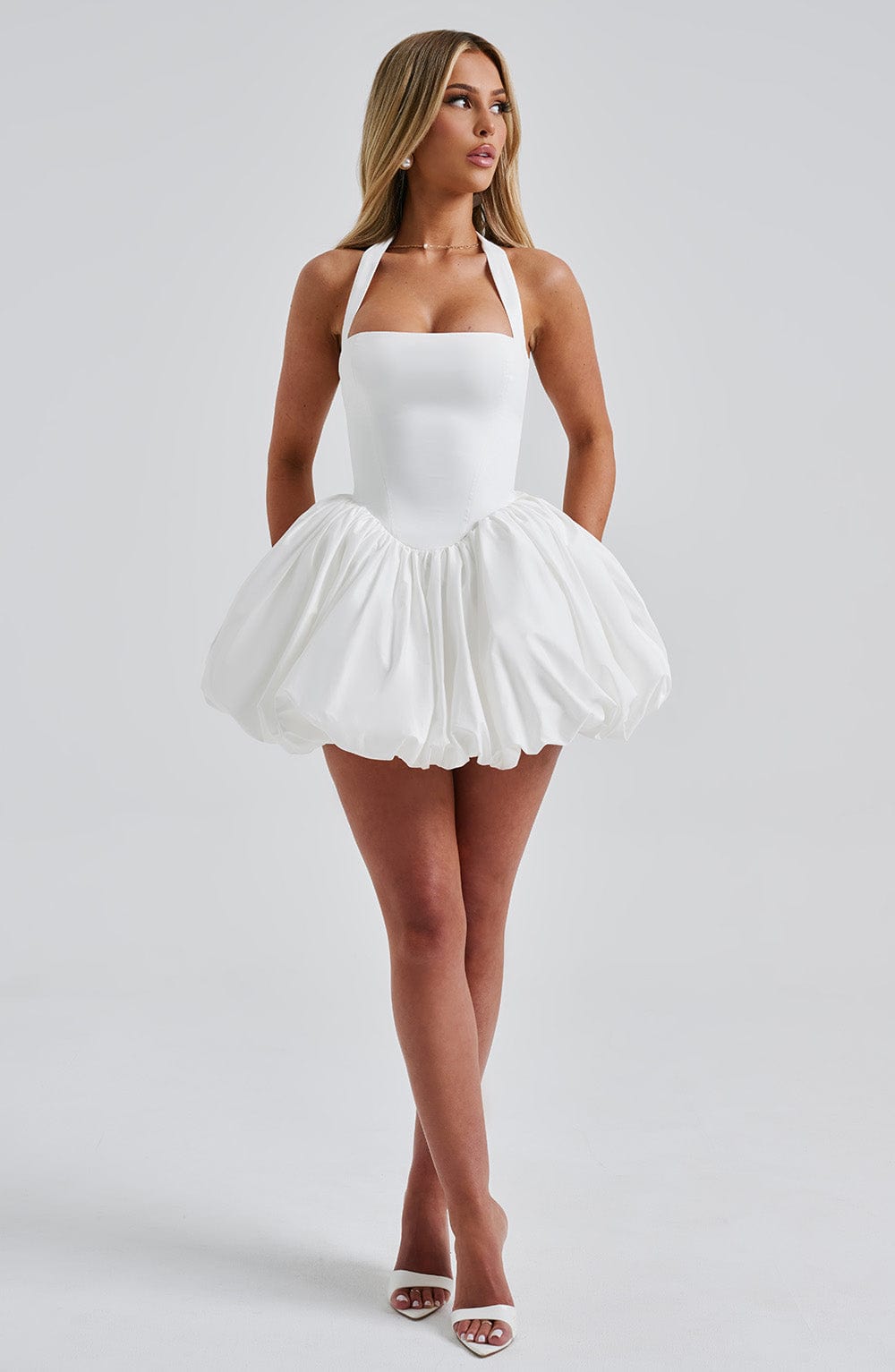 minilena Maricia Mini Dress Ivory