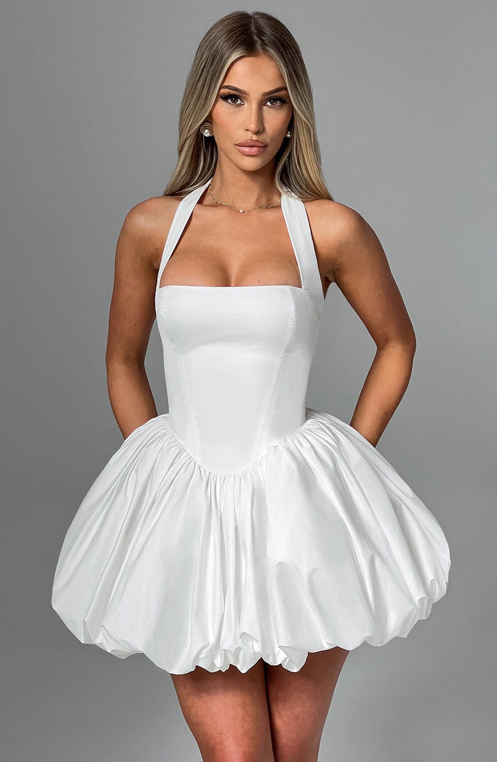 minilena Maricia Mini Dress Ivory