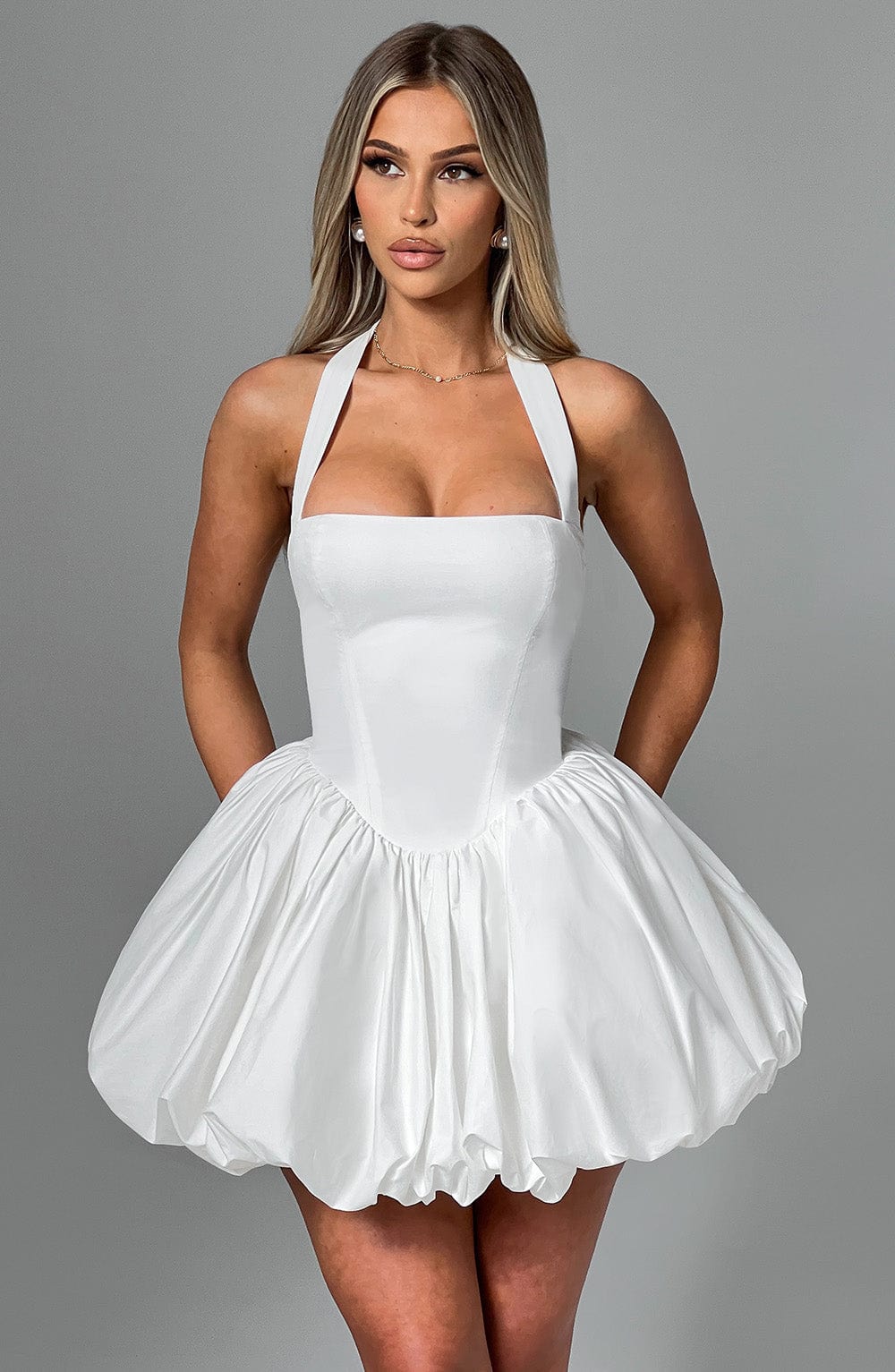 minilena Maricia Mini Dress Ivory