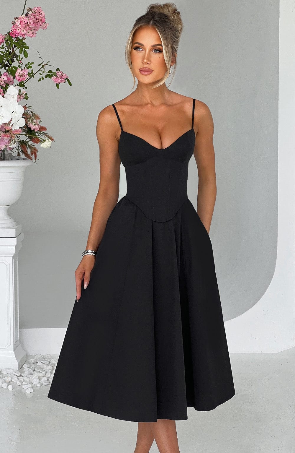 minilena Mariella Midi Dress Black