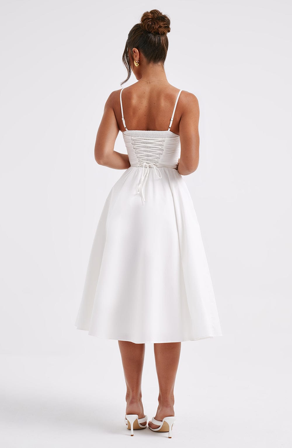 minilena Mariella Midi Dress Ivory