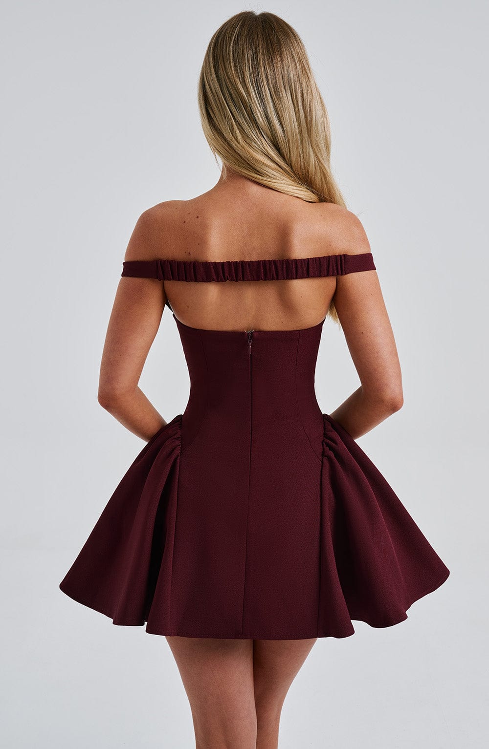 minilena Marla Mini Dress Cherry Lacquer