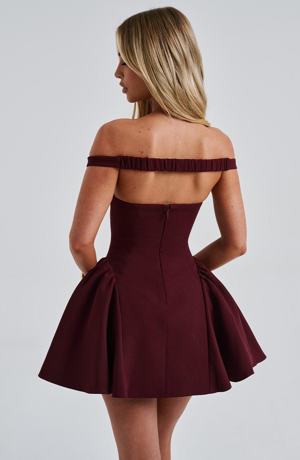minilena Marla Mini Dress Cherry Lacquer