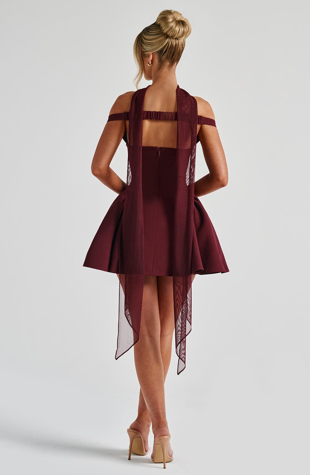 minilena Marla Mini Dress Cherry Lacquer