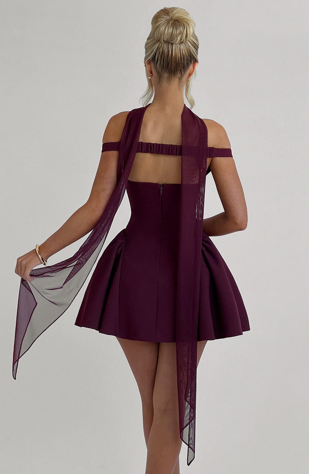 minilena Marla Mini Dress Cherry Lacquer
