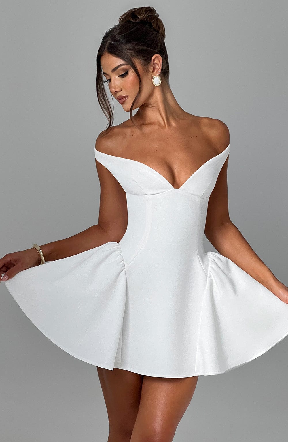 minilena Marla Mini Dress Ivory