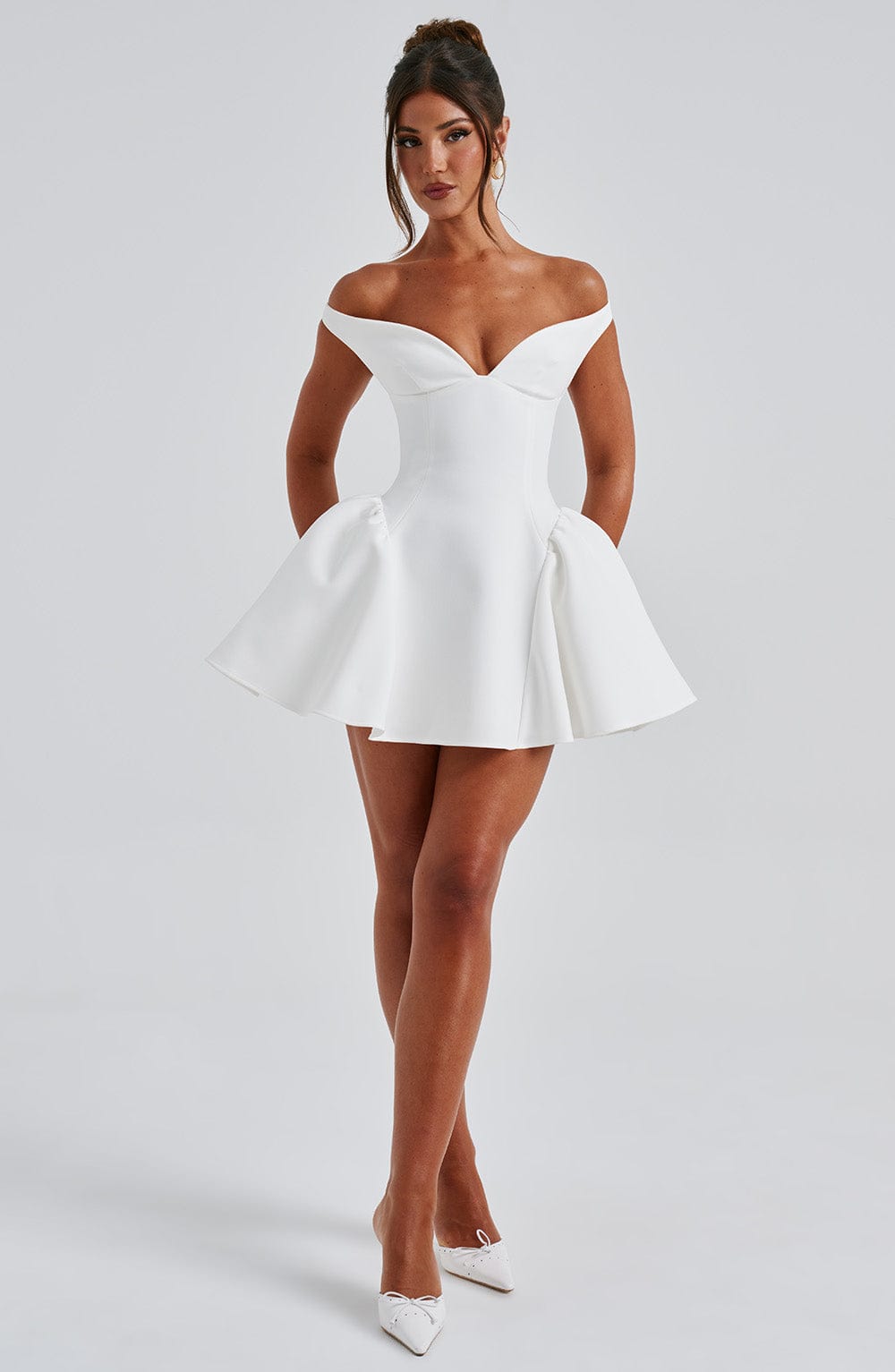 minilena Marla Mini Dress Ivory