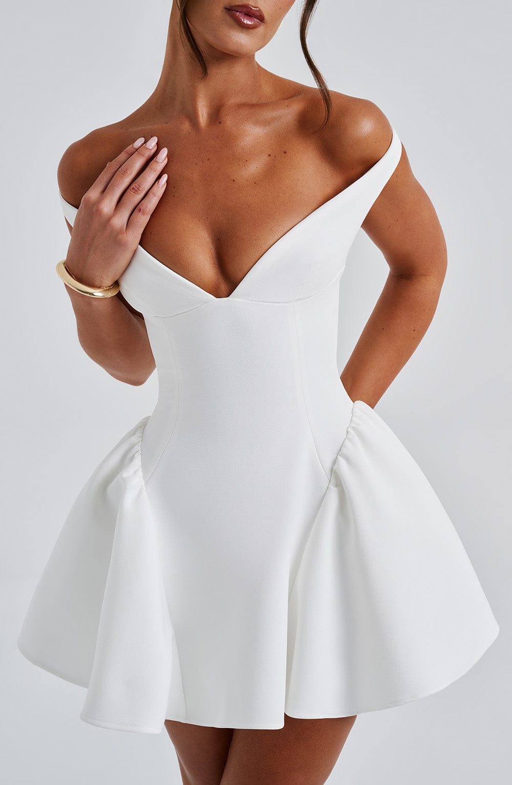 minilena Marla Mini Dress Ivory