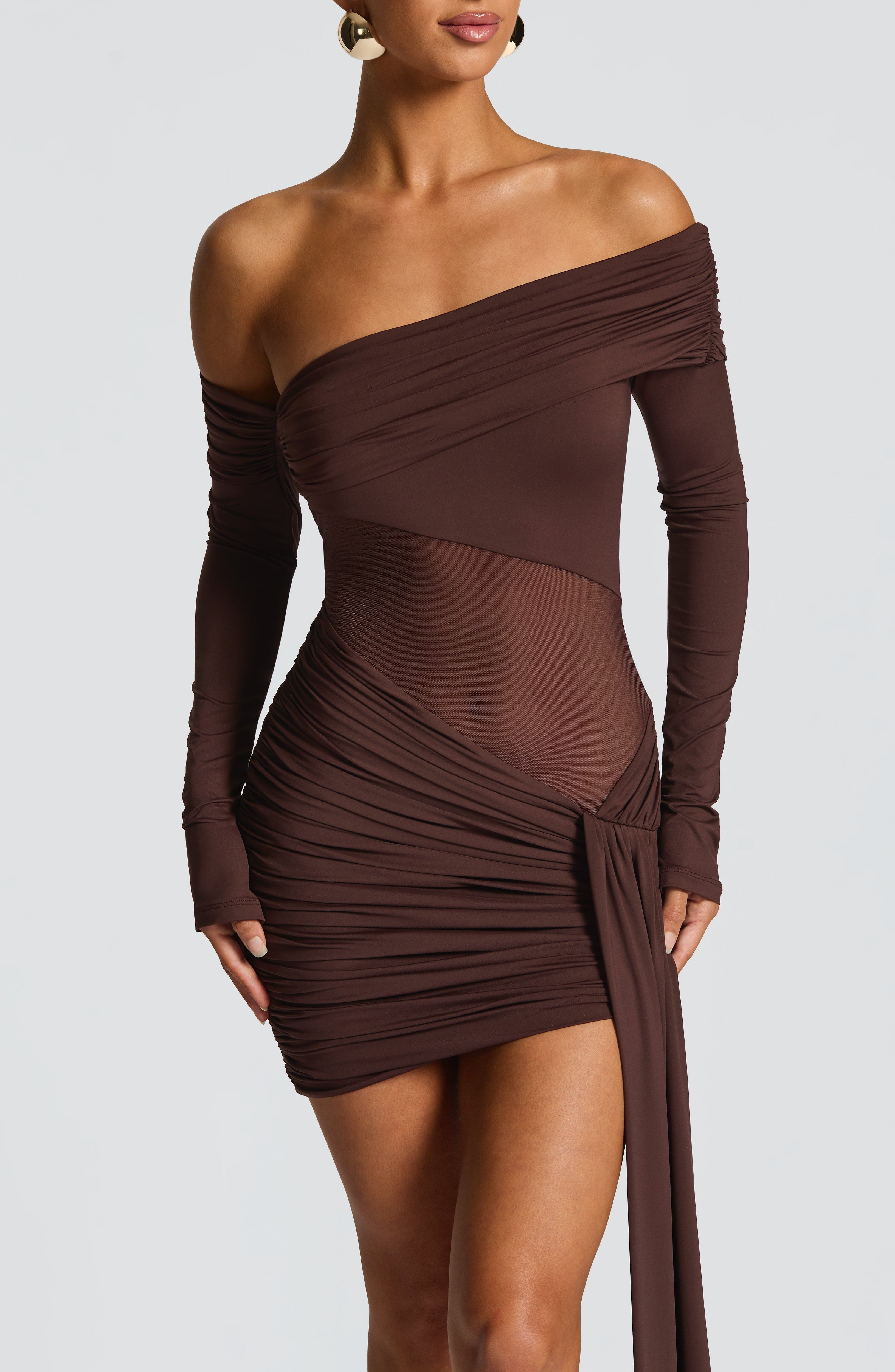minilena Mavra Mini Dress Plum Brown