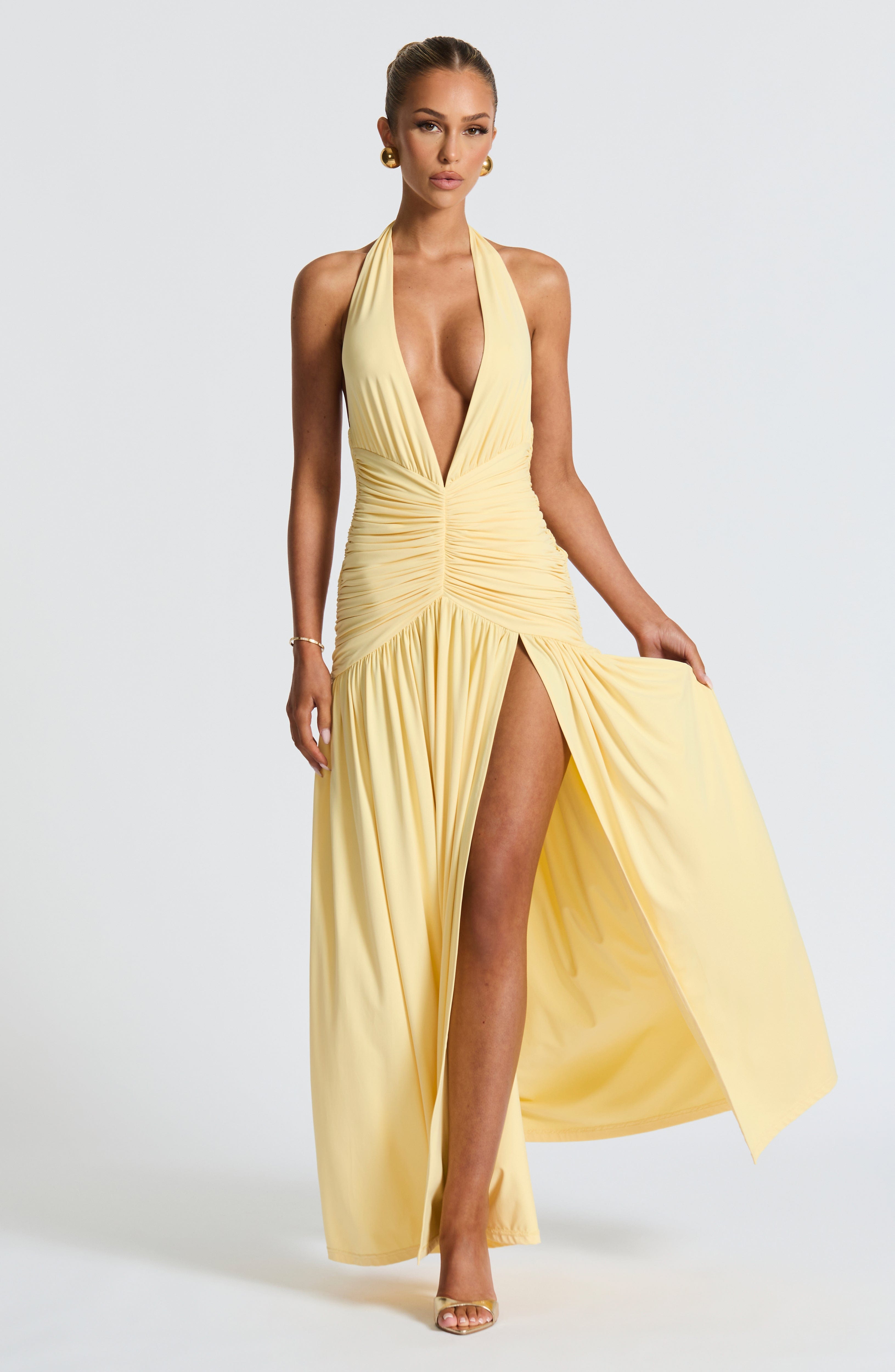 minilena Melania Maxi Dress Lemon