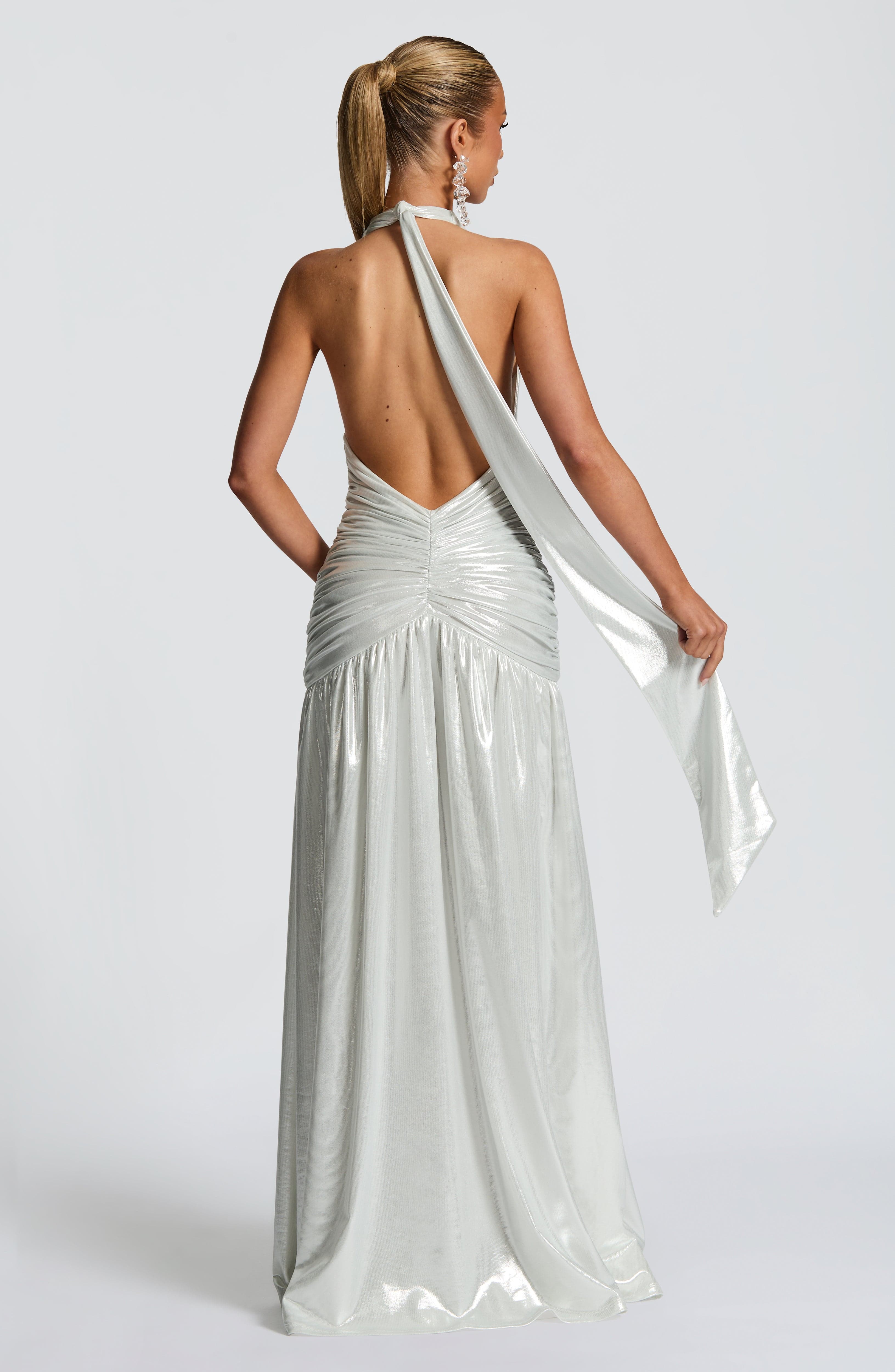 minilena Melania Maxi Dress Silver