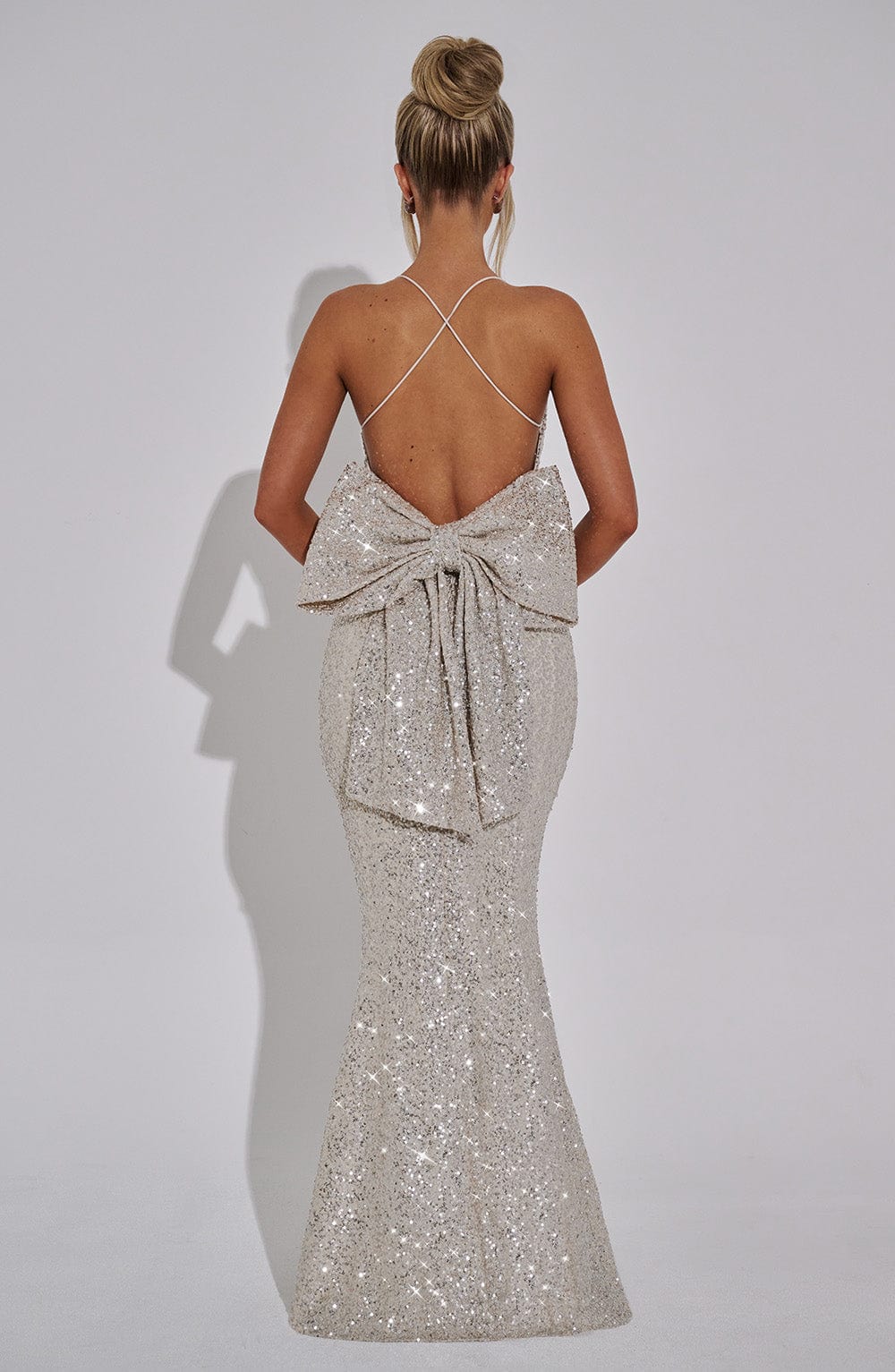 minilena Meridith Maxi Dress Champagne