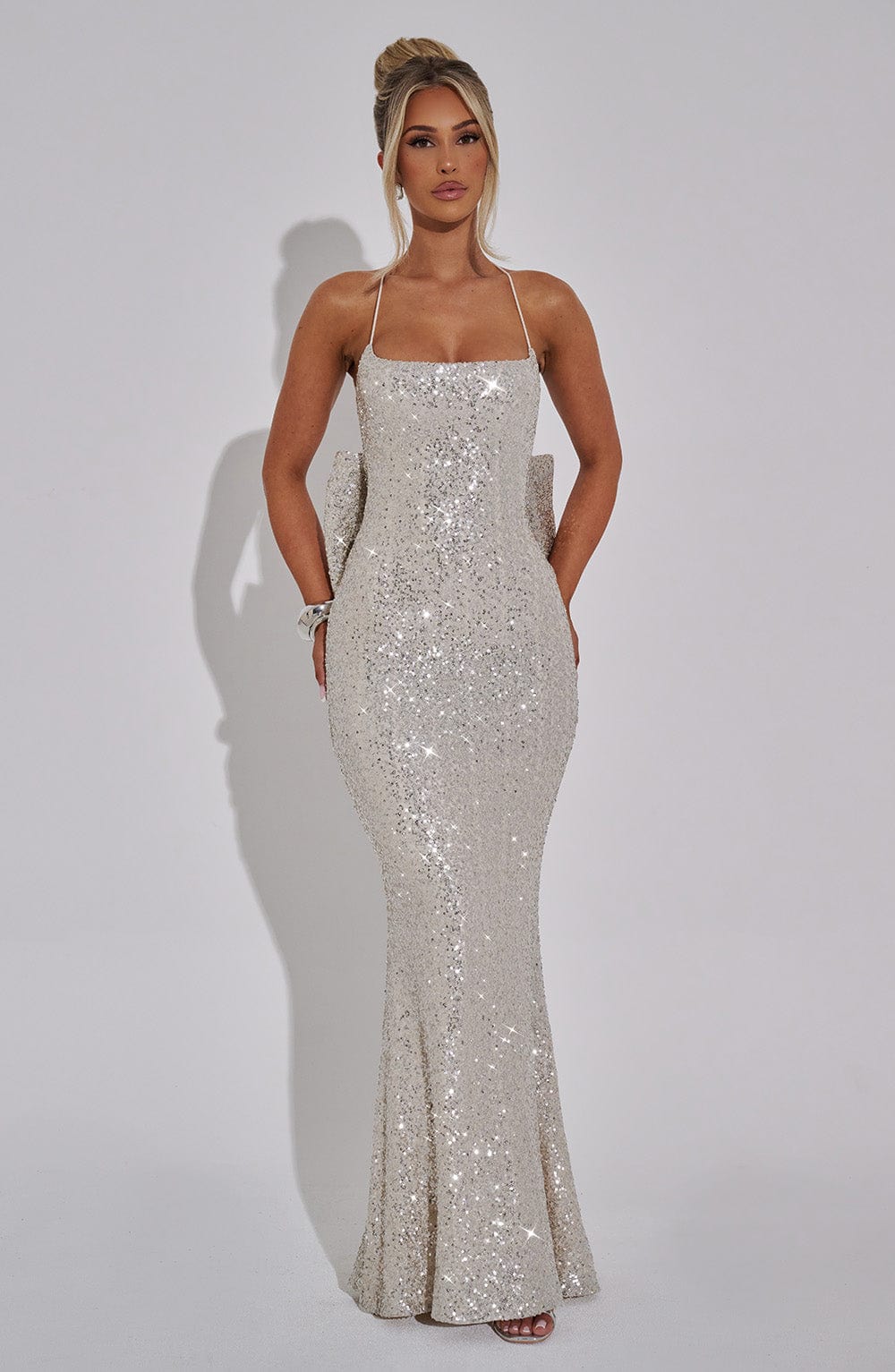 minilena Meridith Maxi Dress Champagne