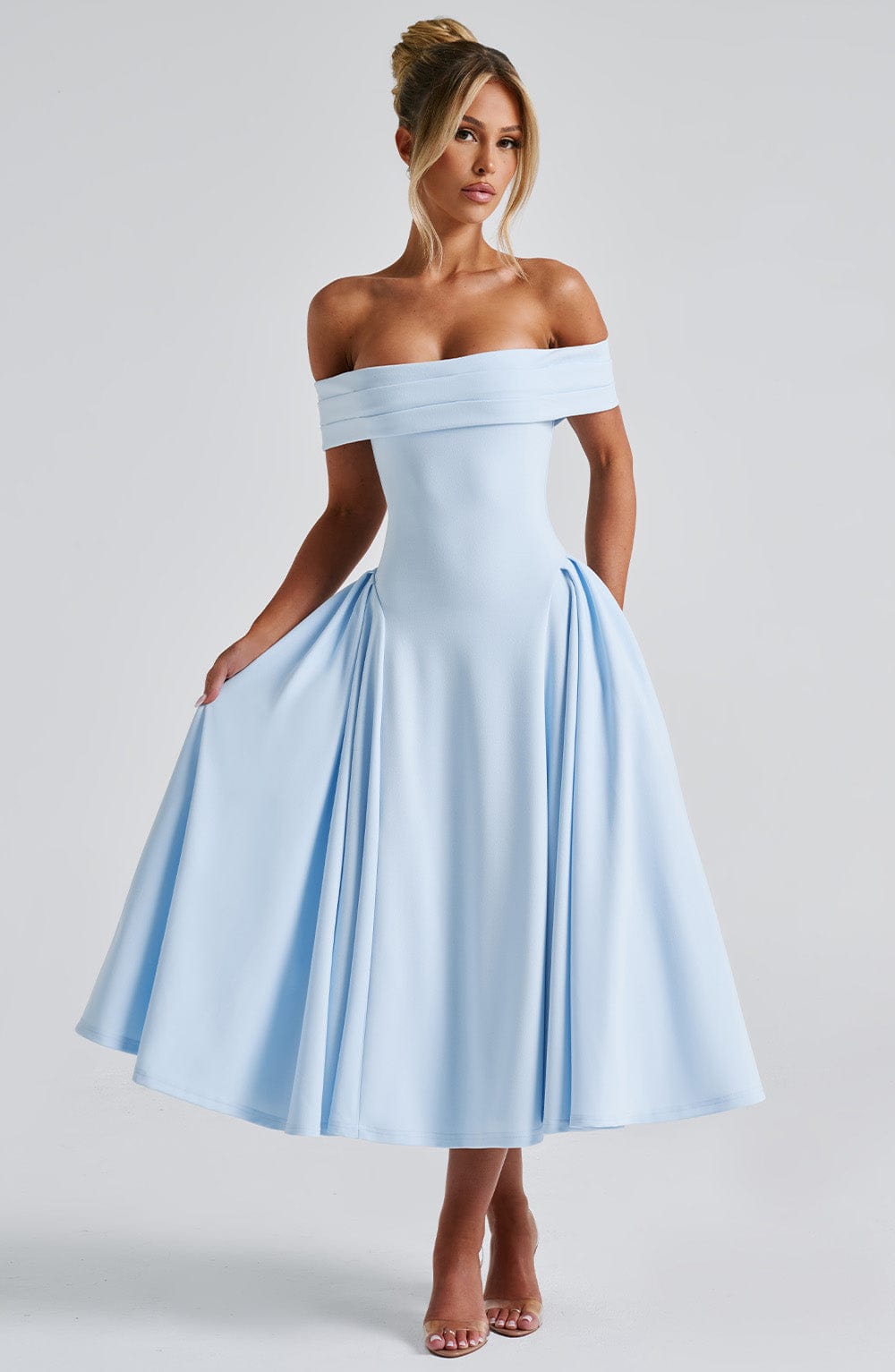 minilena Miranda Midi Dress Blue