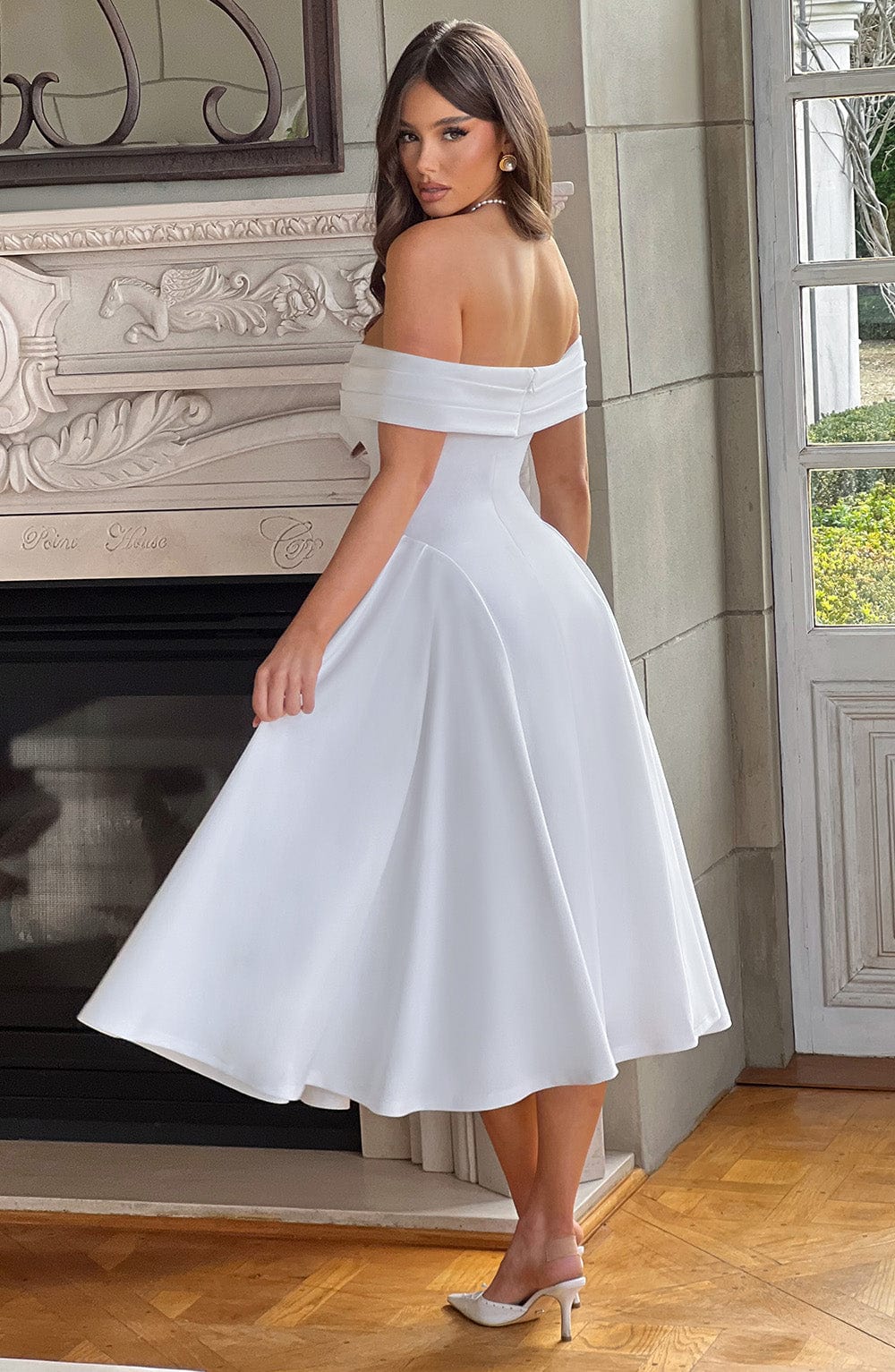 minilena Miranda Midi Dress Ivory