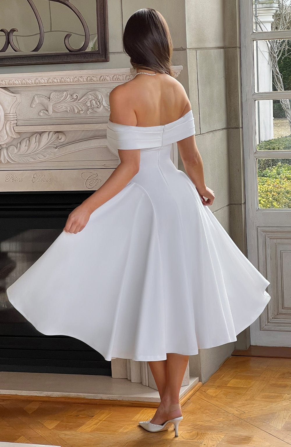 minilena Miranda Midi Dress Ivory