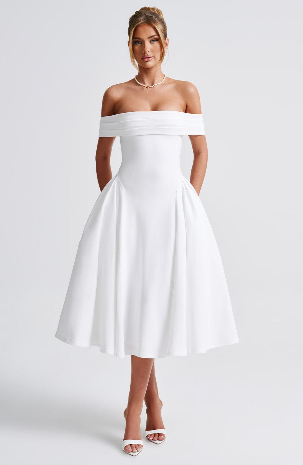 minilena Miranda Midi Dress Ivory