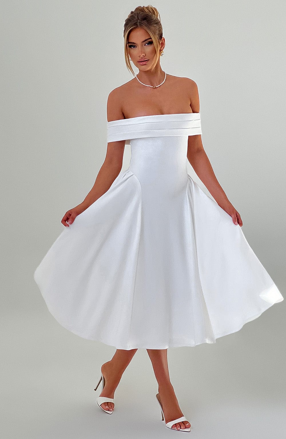minilena Miranda Midi Dress Ivory