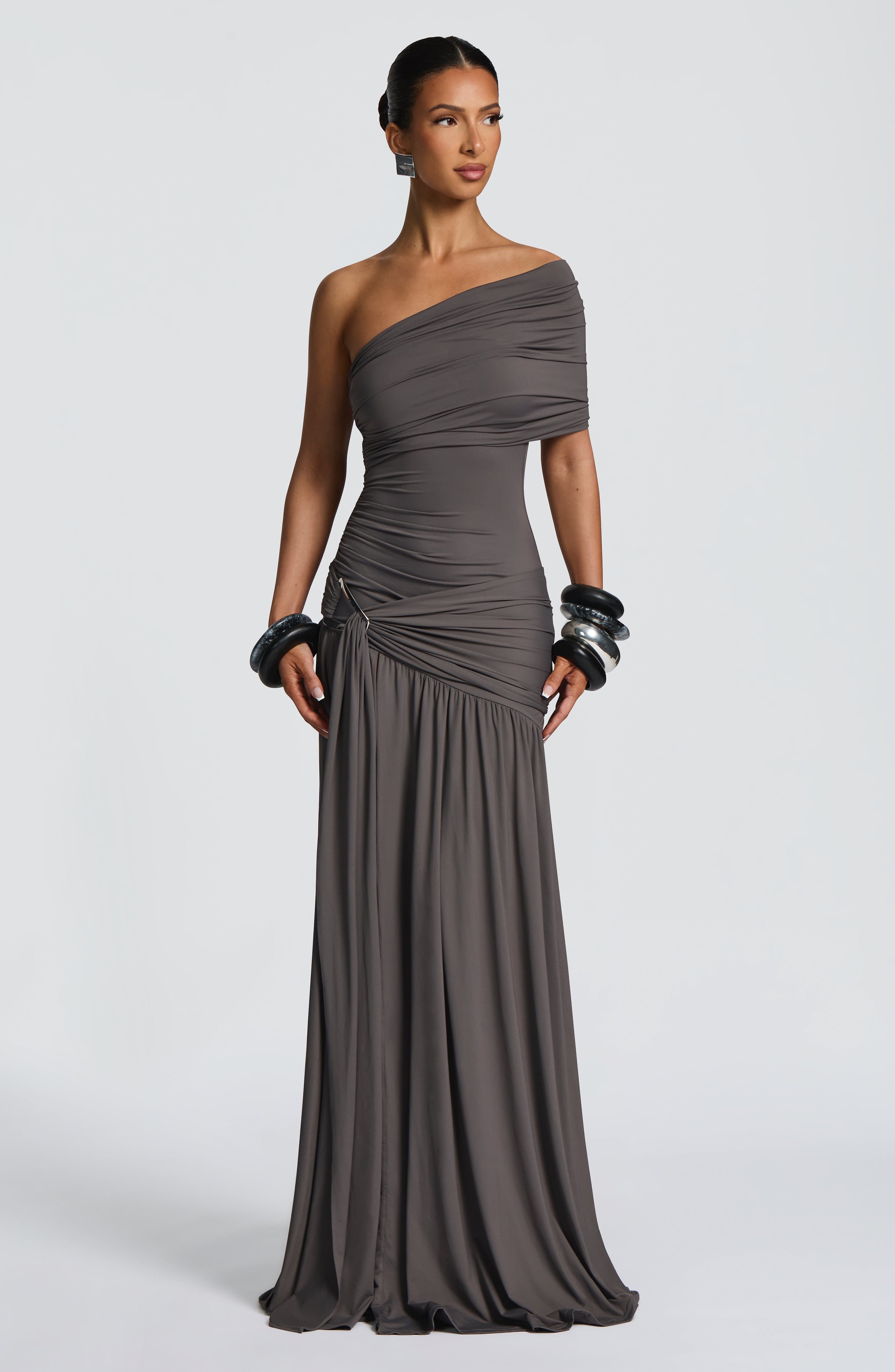 minilena Monica Maxi Dress Charcoal