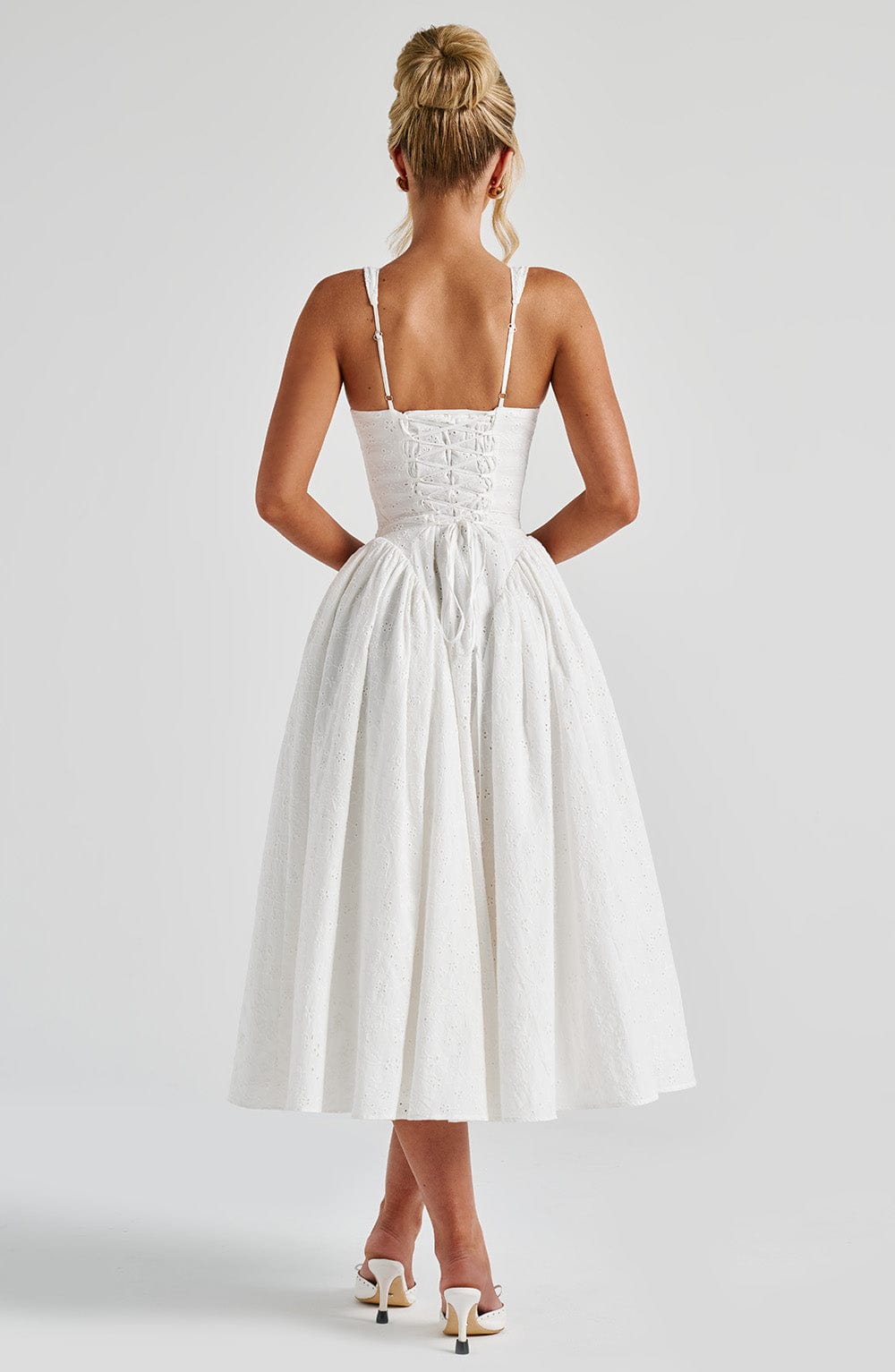 minilena Monroe Midi Dress Ivory