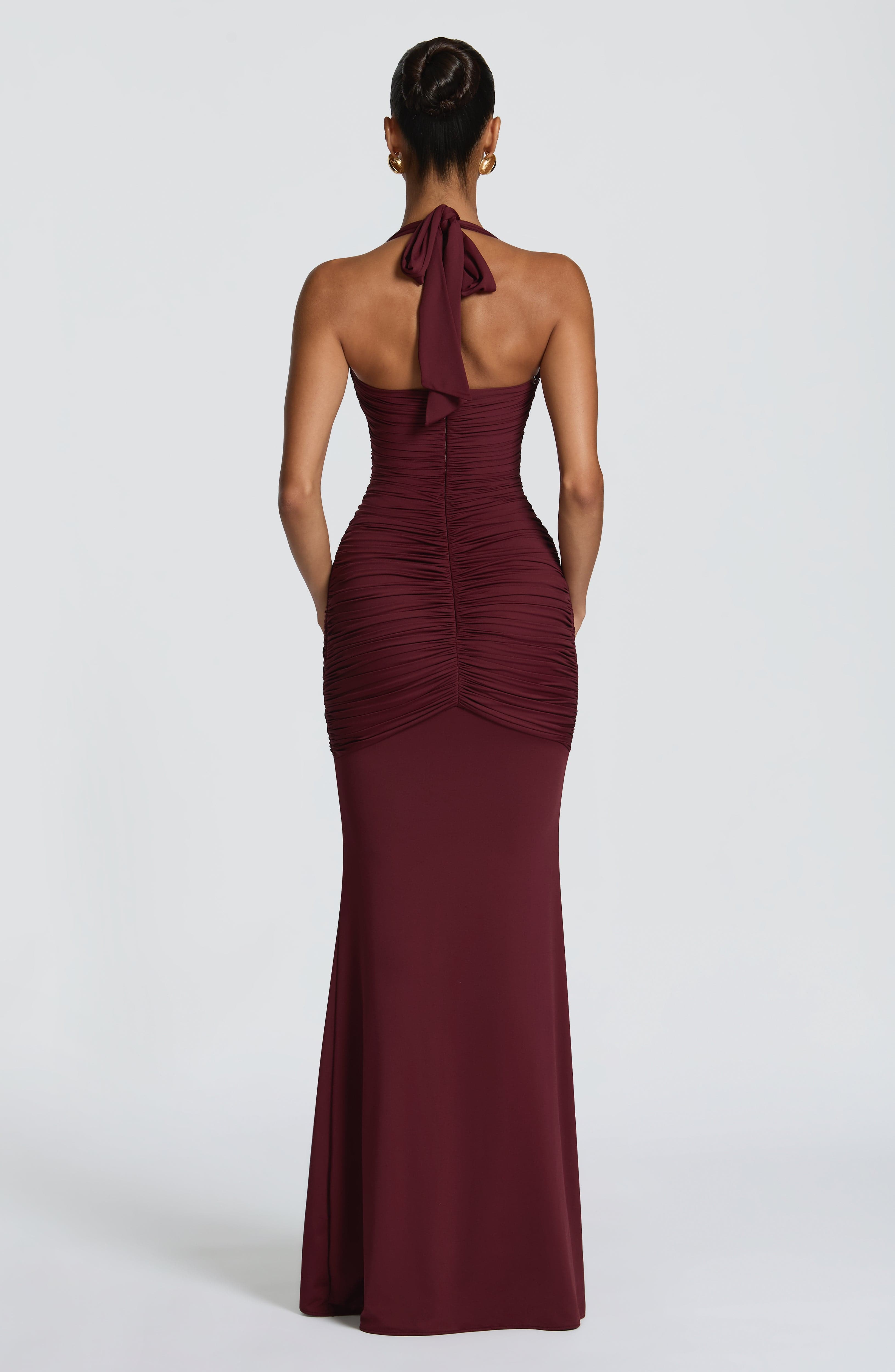 minilena Morrigan Maxi Dress Cherry Lacquer