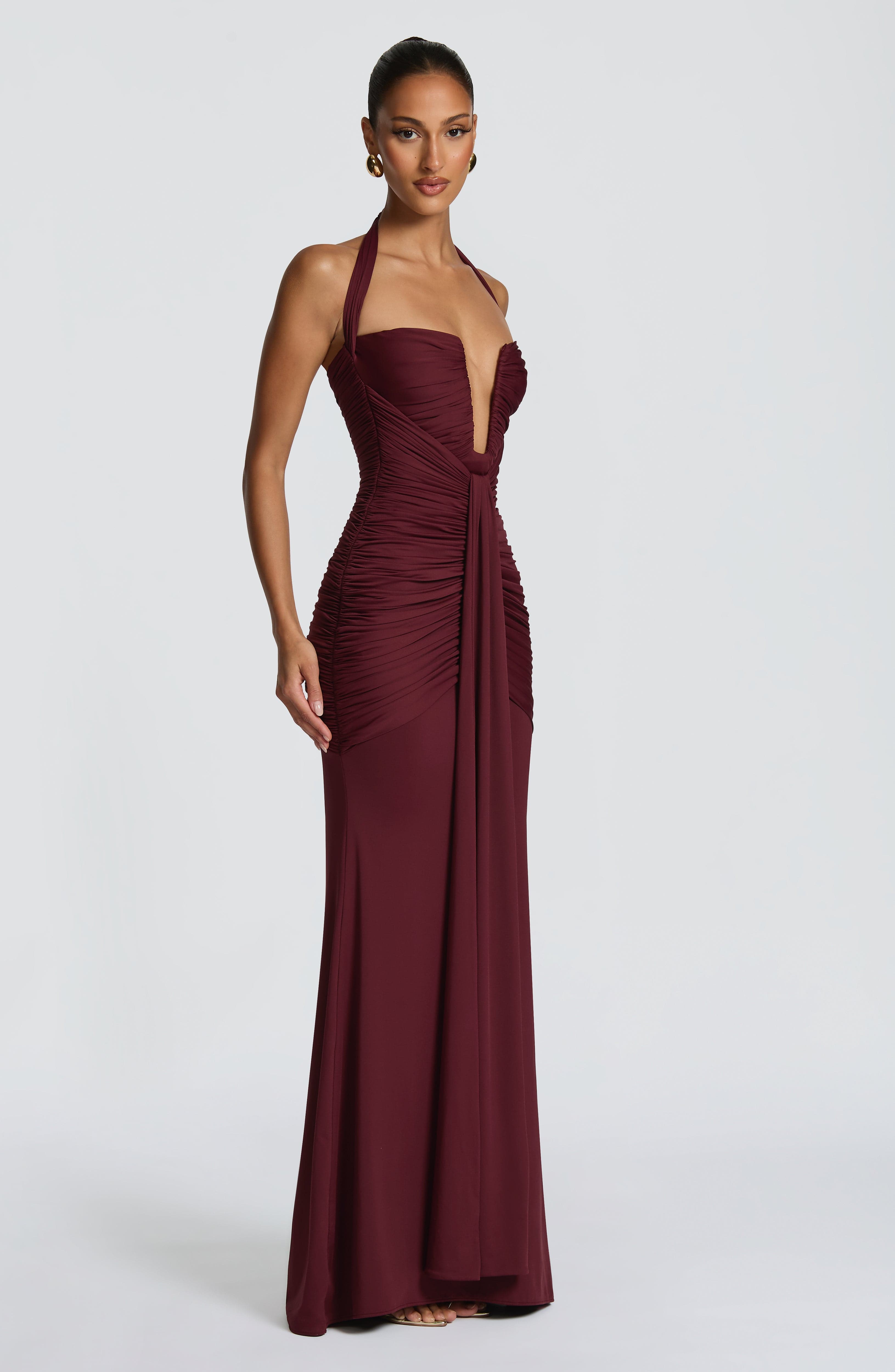 minilena Morrigan Maxi Dress Cherry Lacquer