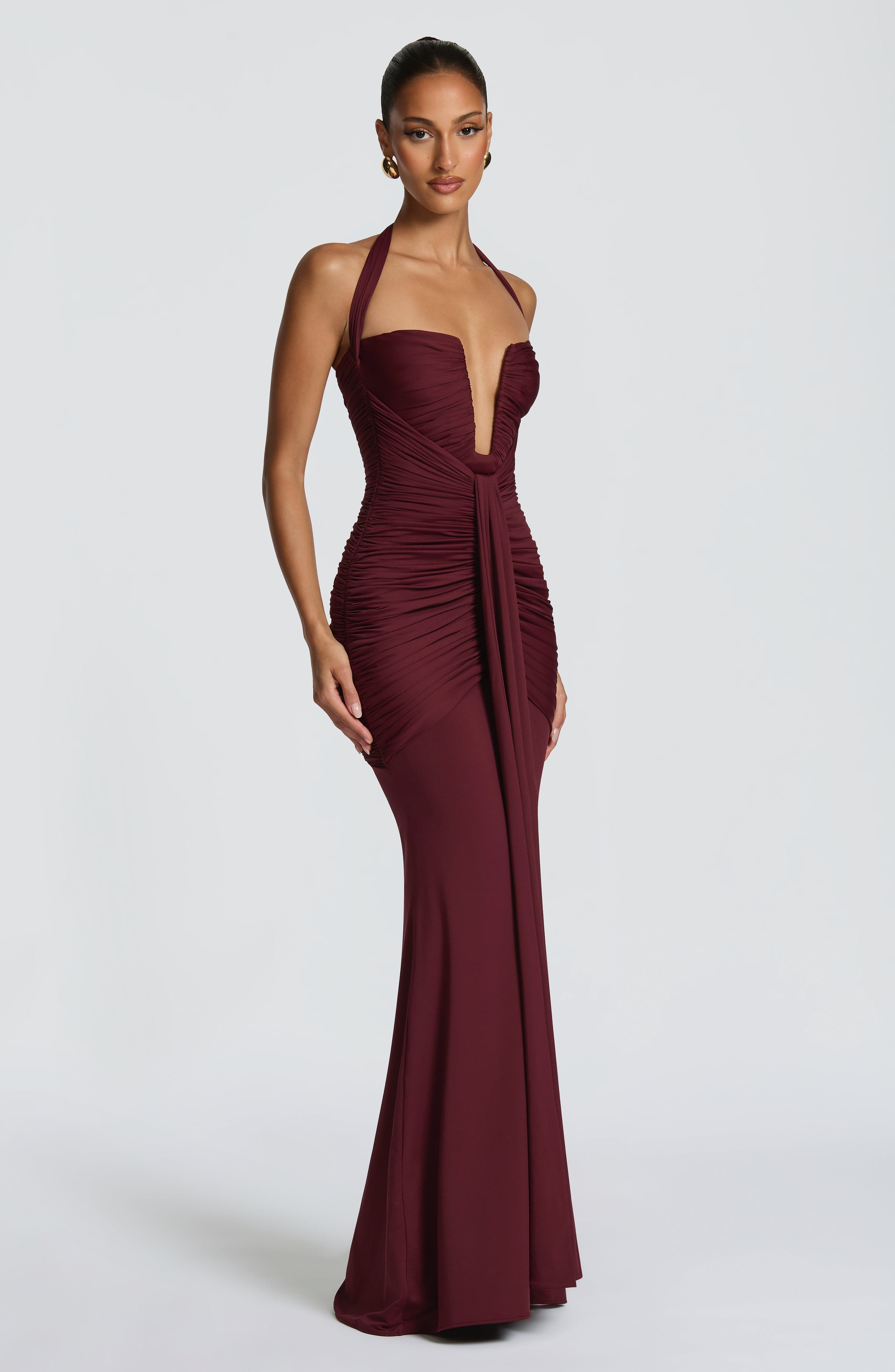 minilena Morrigan Maxi Dress Cherry Lacquer