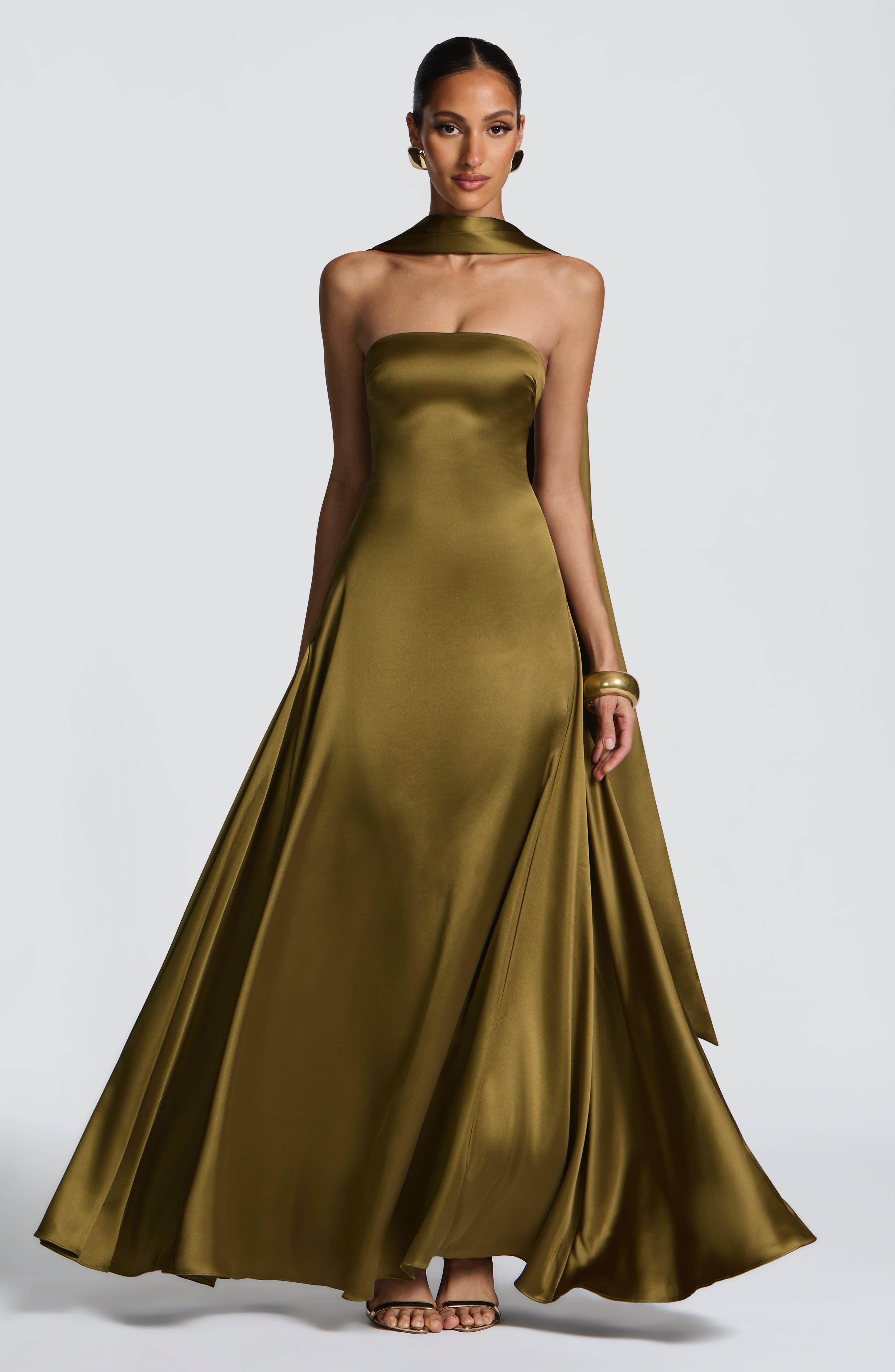minilena Morven Maxi Dress Deep Olive