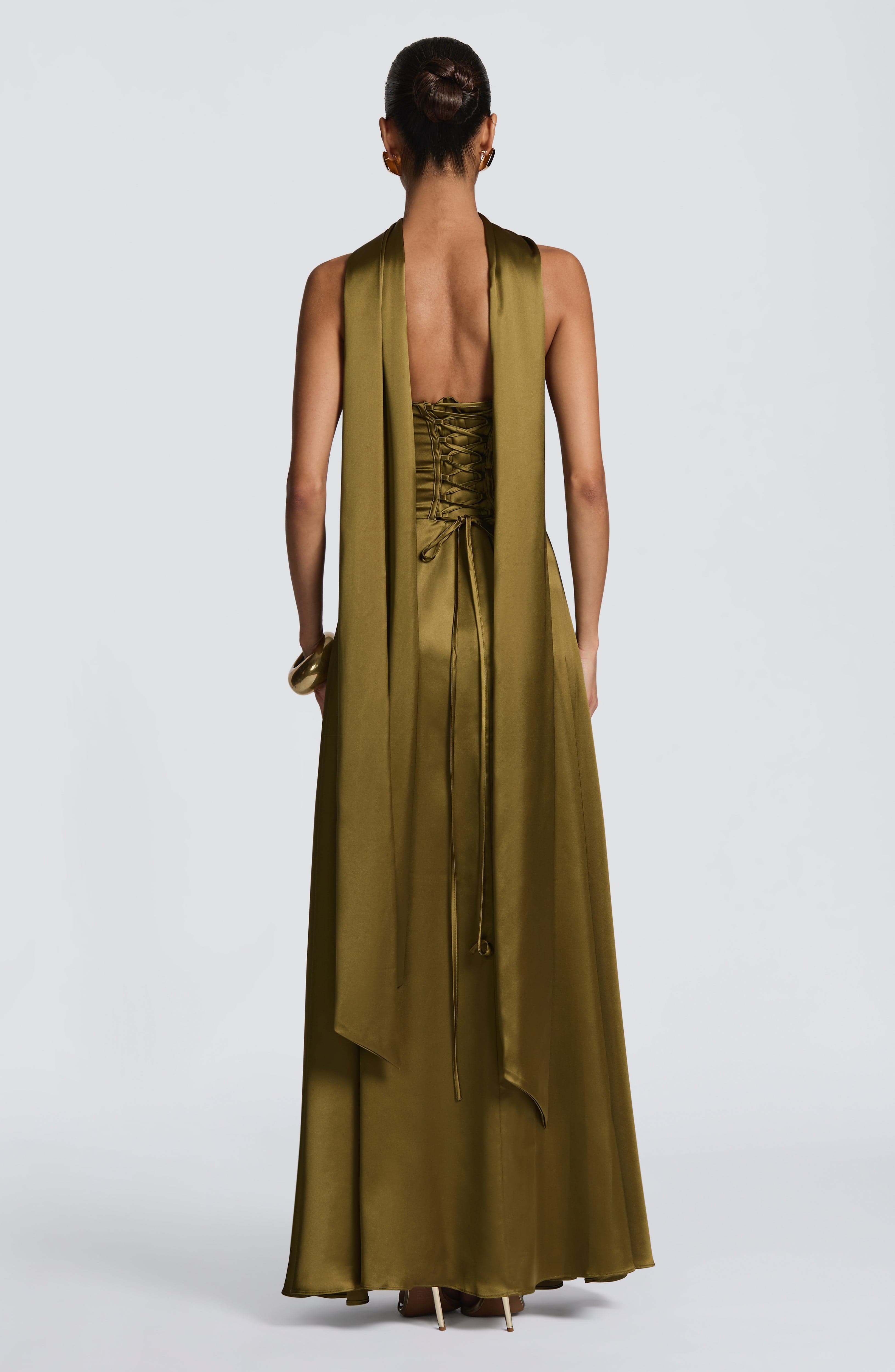 minilena Morven Maxi Dress Deep Olive