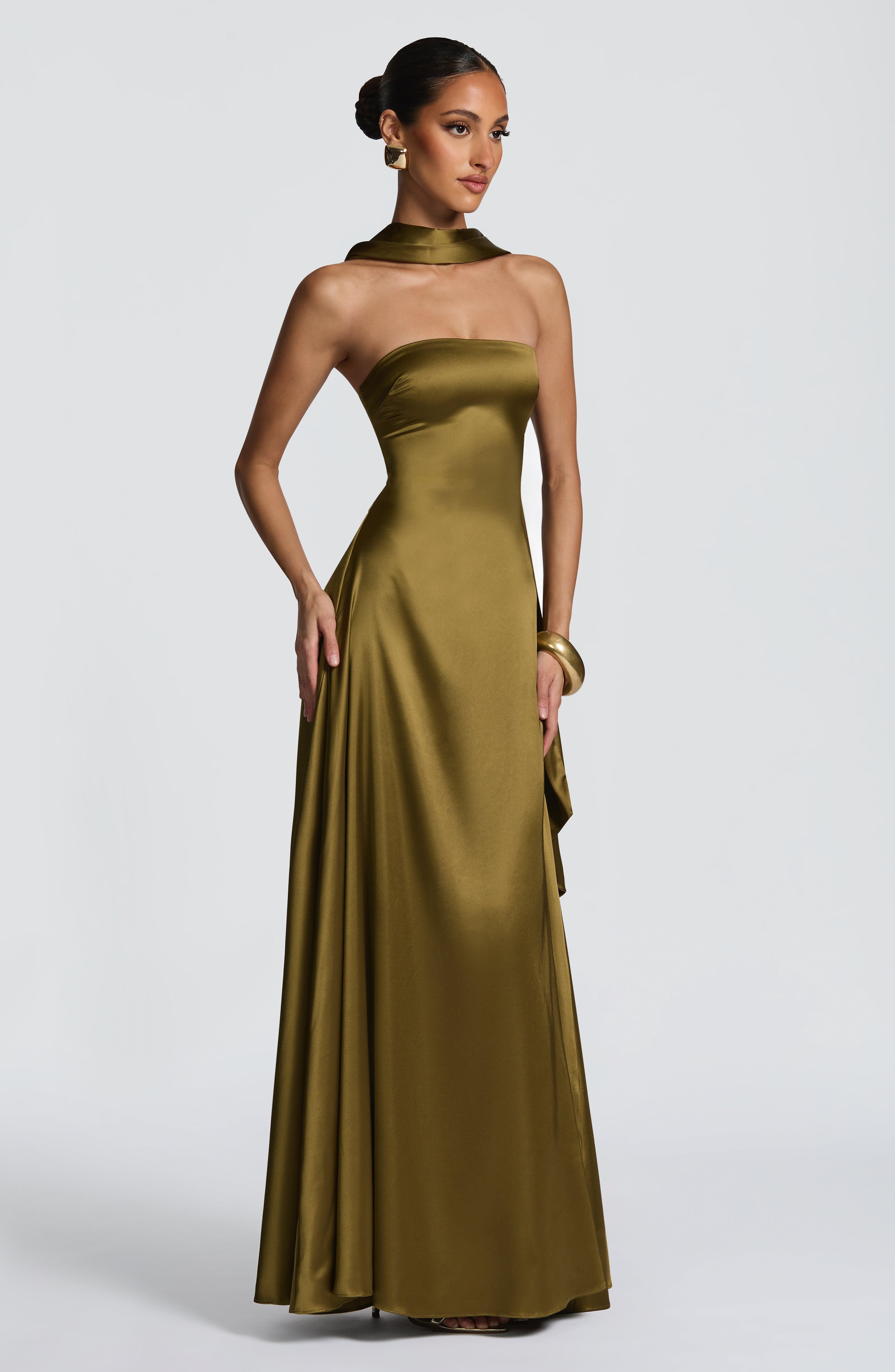 minilena Morven Maxi Dress Deep Olive