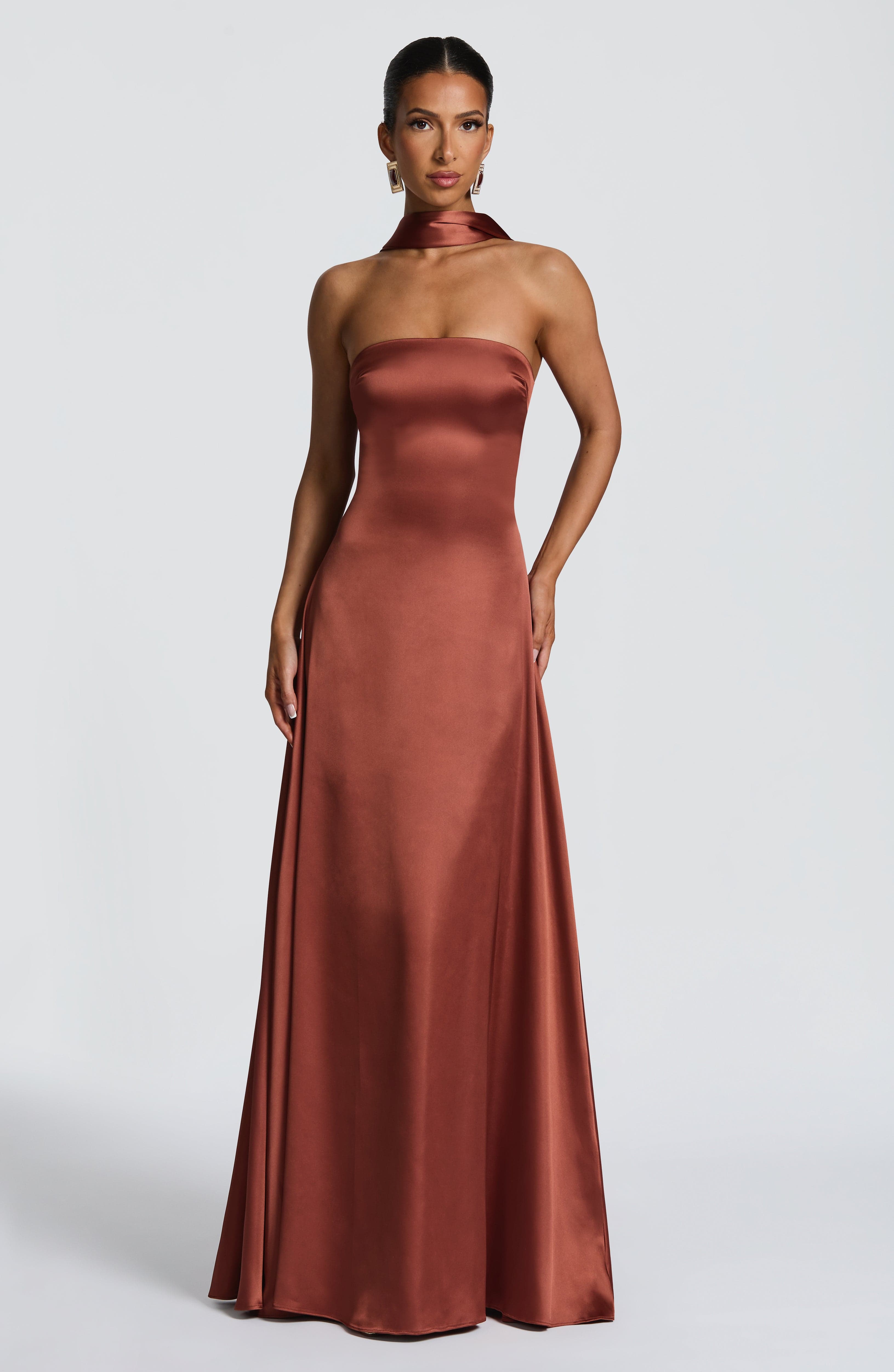 minilena Morven Maxi Dress Rust