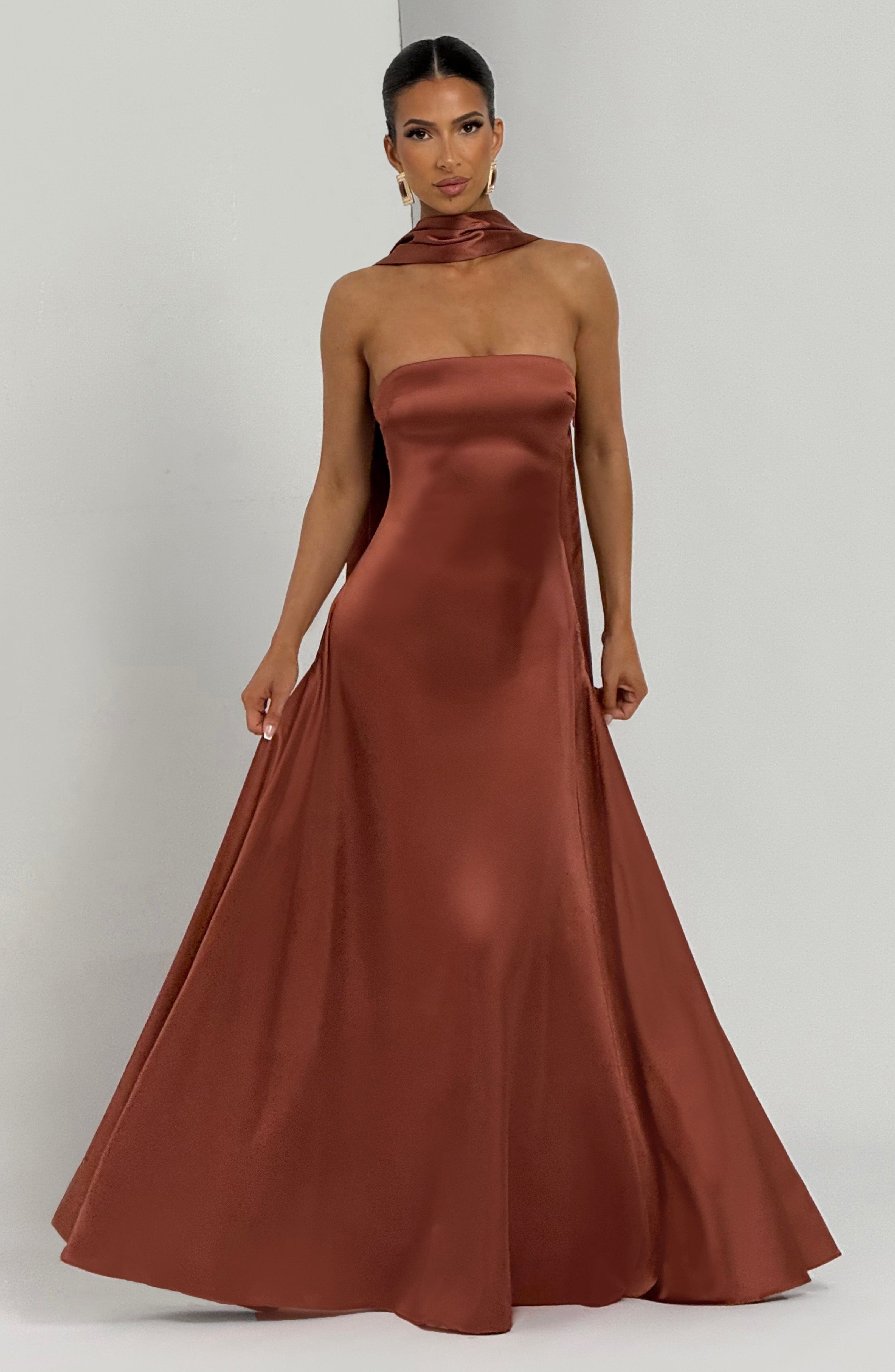 minilena Morven Maxi Dress Rust